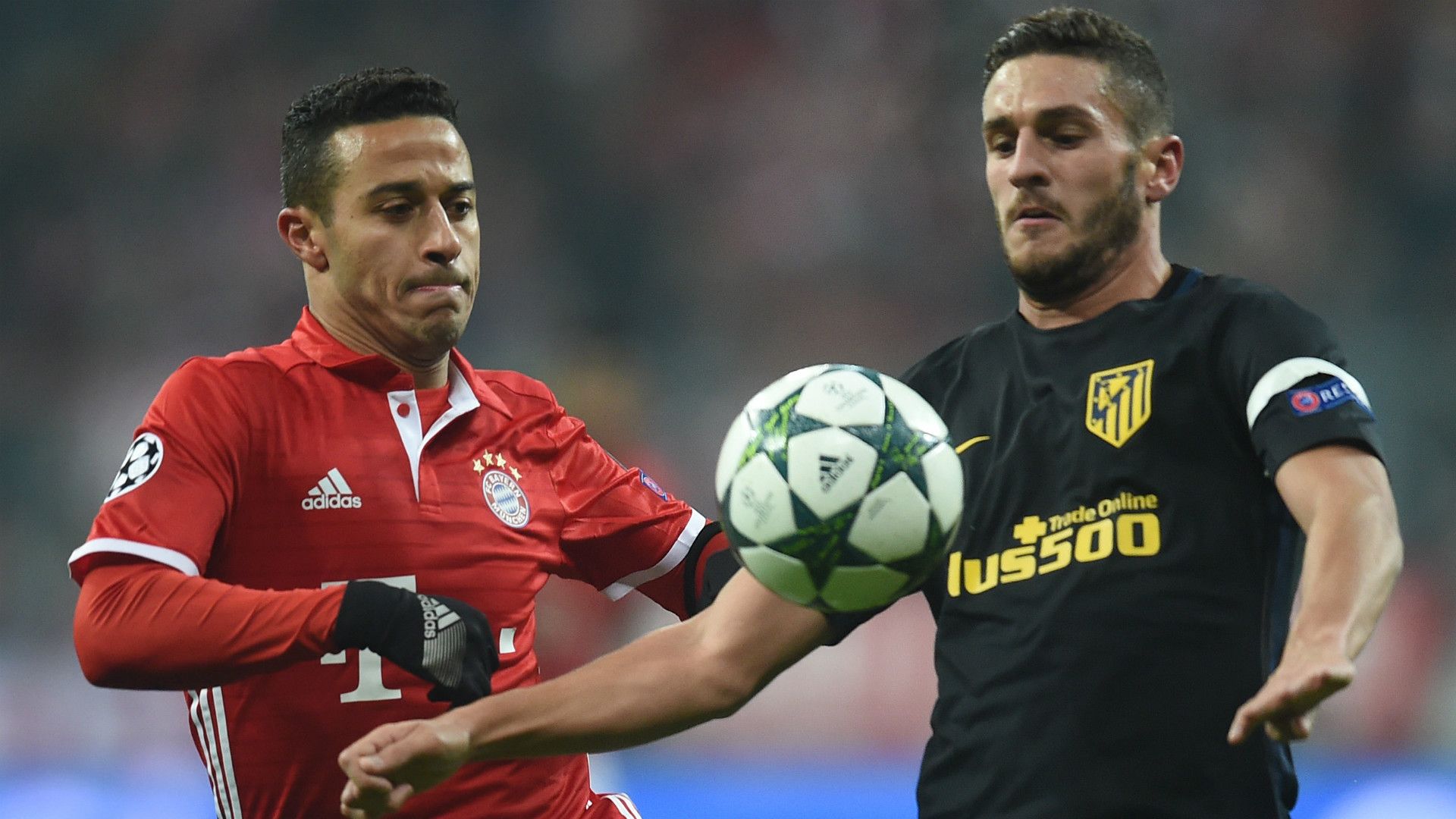 THIAGO BAYERN MUNCHEN KOKE ATLETICO MADRID UEFA CHAMPIONS LEAGUE 06122016