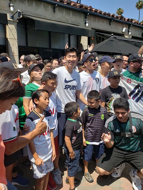 Son with LAFC Korean supporters group
