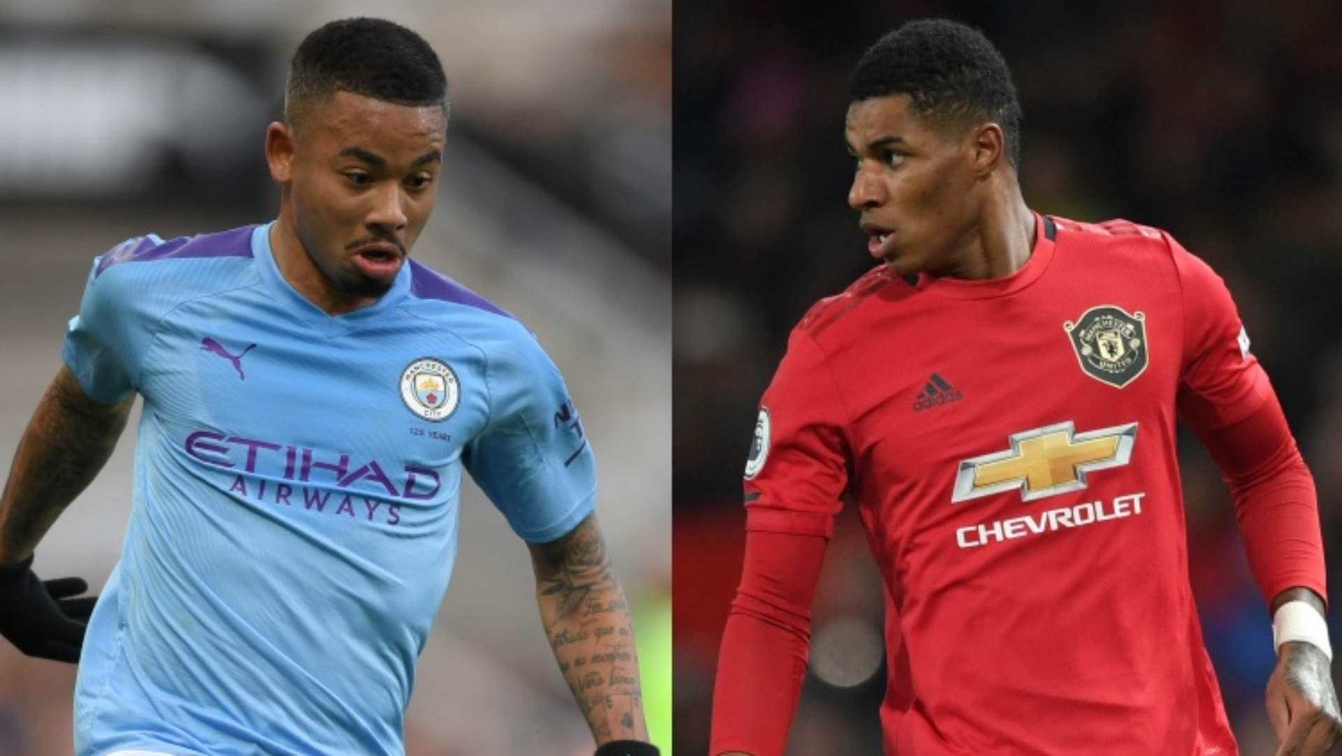 Gabriel Jesus Manchester City Marcus Rashford Manchester United 2019-20