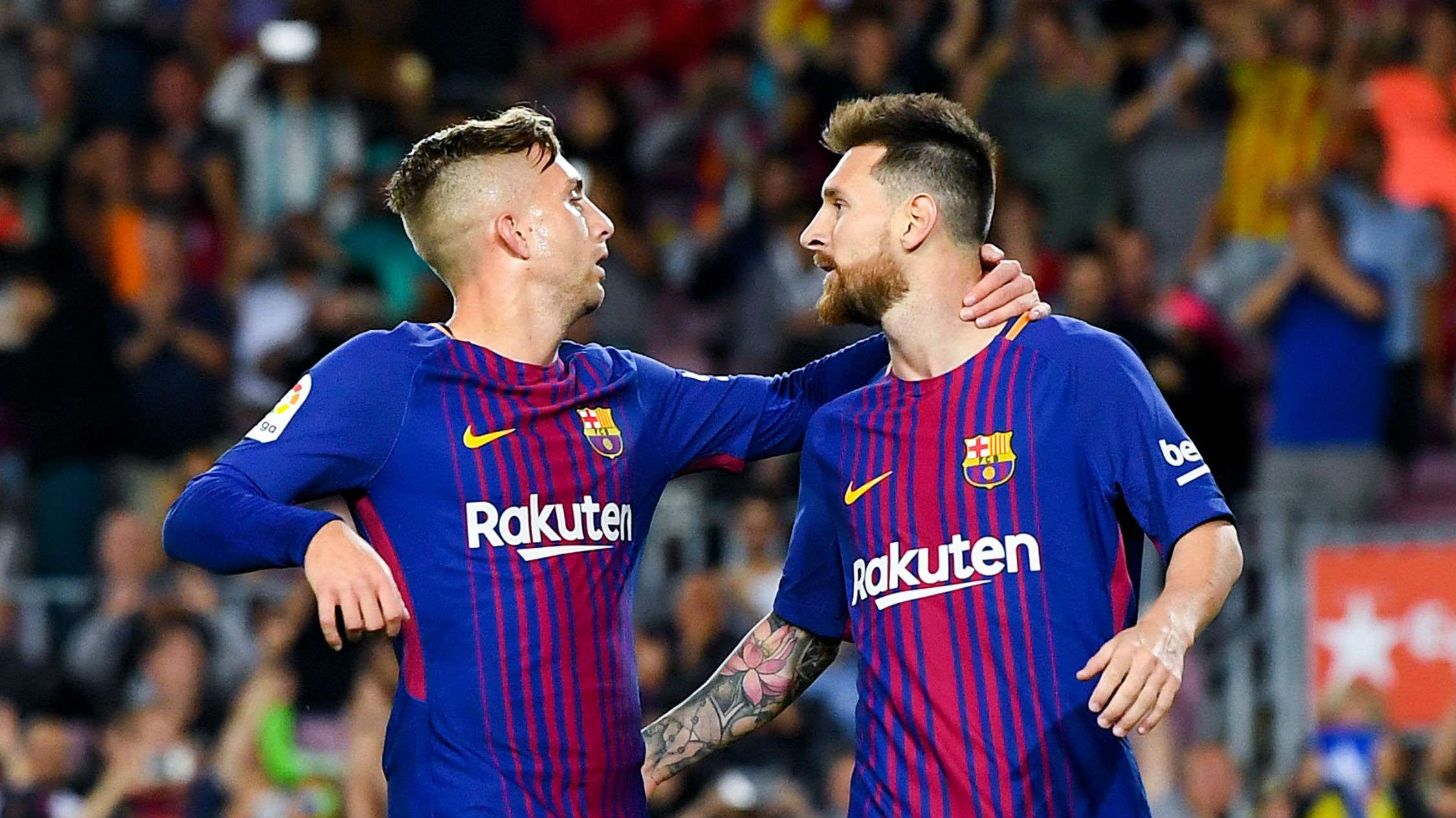 Gerard Deulofeu Lionel Messi Barcelona