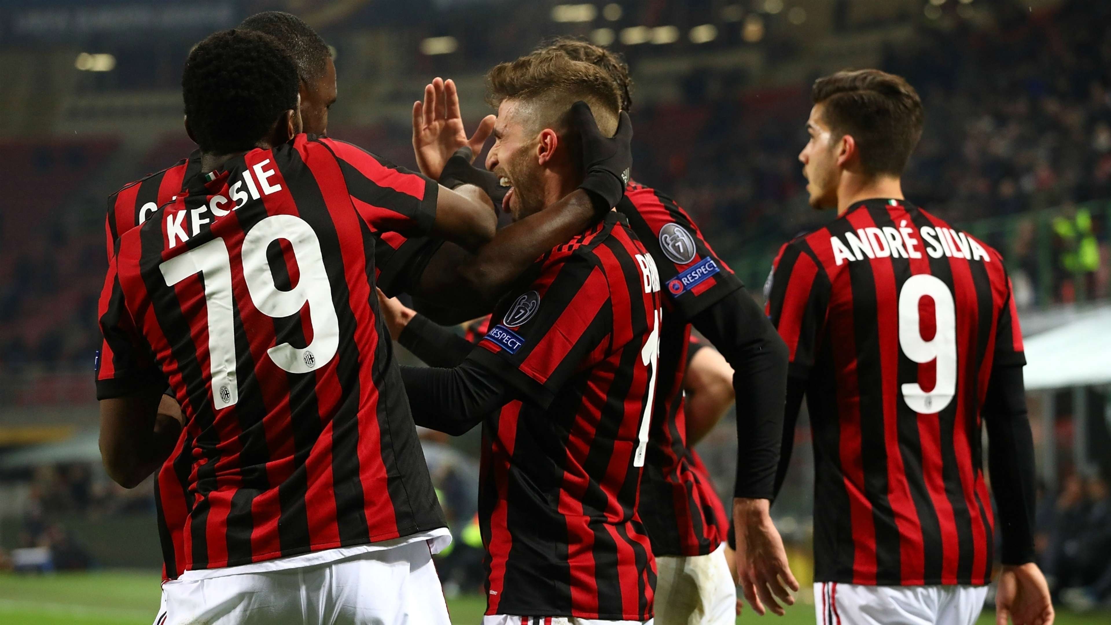 Milan celebrating Milan Ludogorets UEFA Europa League 02222018