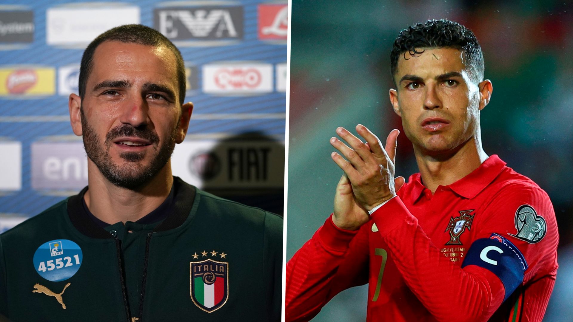 Bonucci Ronaldo Italy Portugal