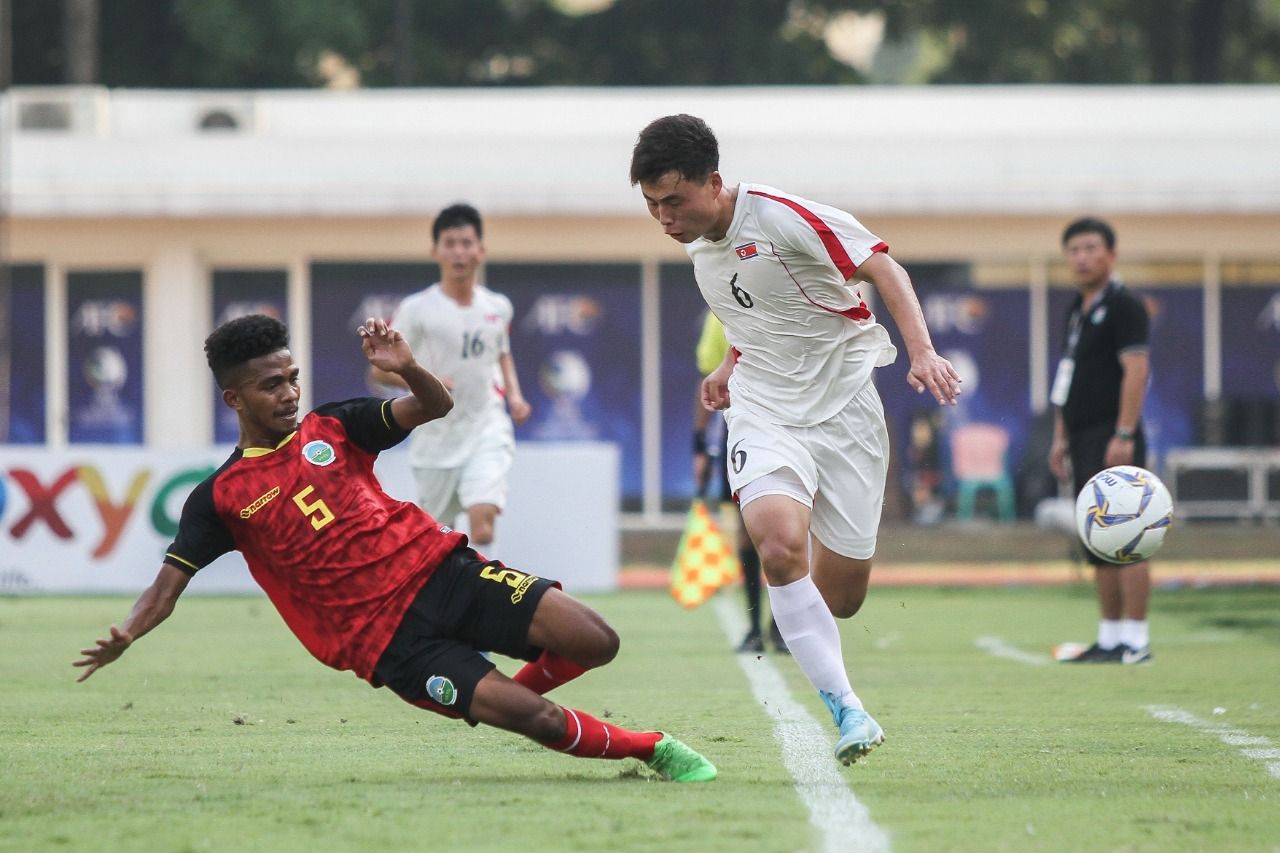 Tonito Tobias Belo & Ri Kum Hyon - Timor Leste U-19 vs Korea Utara U-19