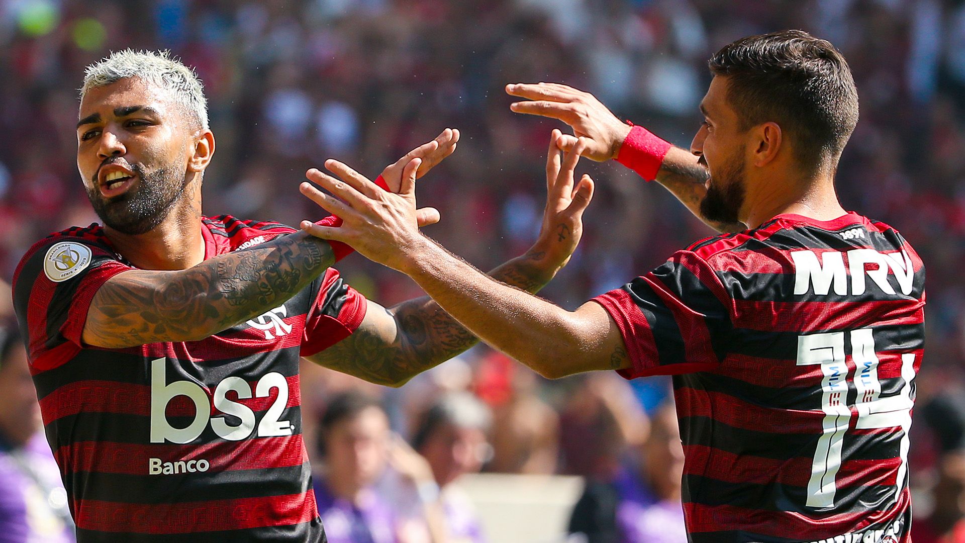 Gabigol Arrascaeta Flamengo Goiás Brasileirão Série A 14072019