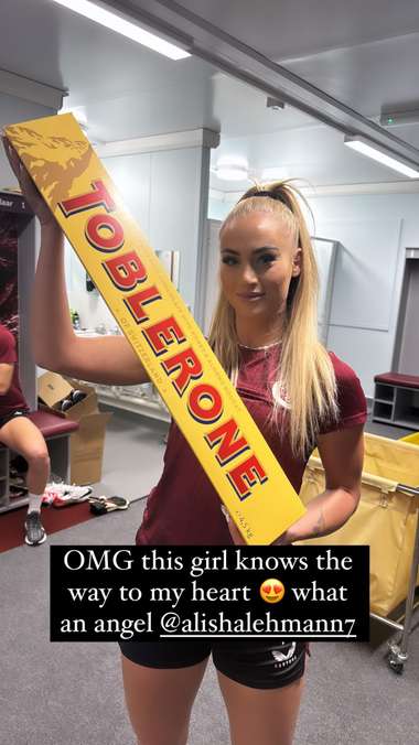 Alisha Lehmann Insta story