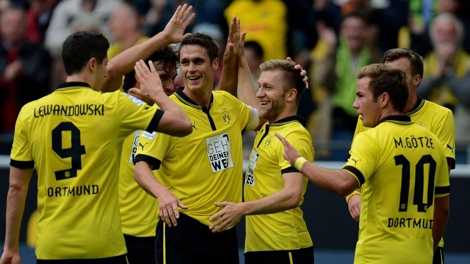 Robert Lewandowski Mats Hummels Mario Goetze Dortmund