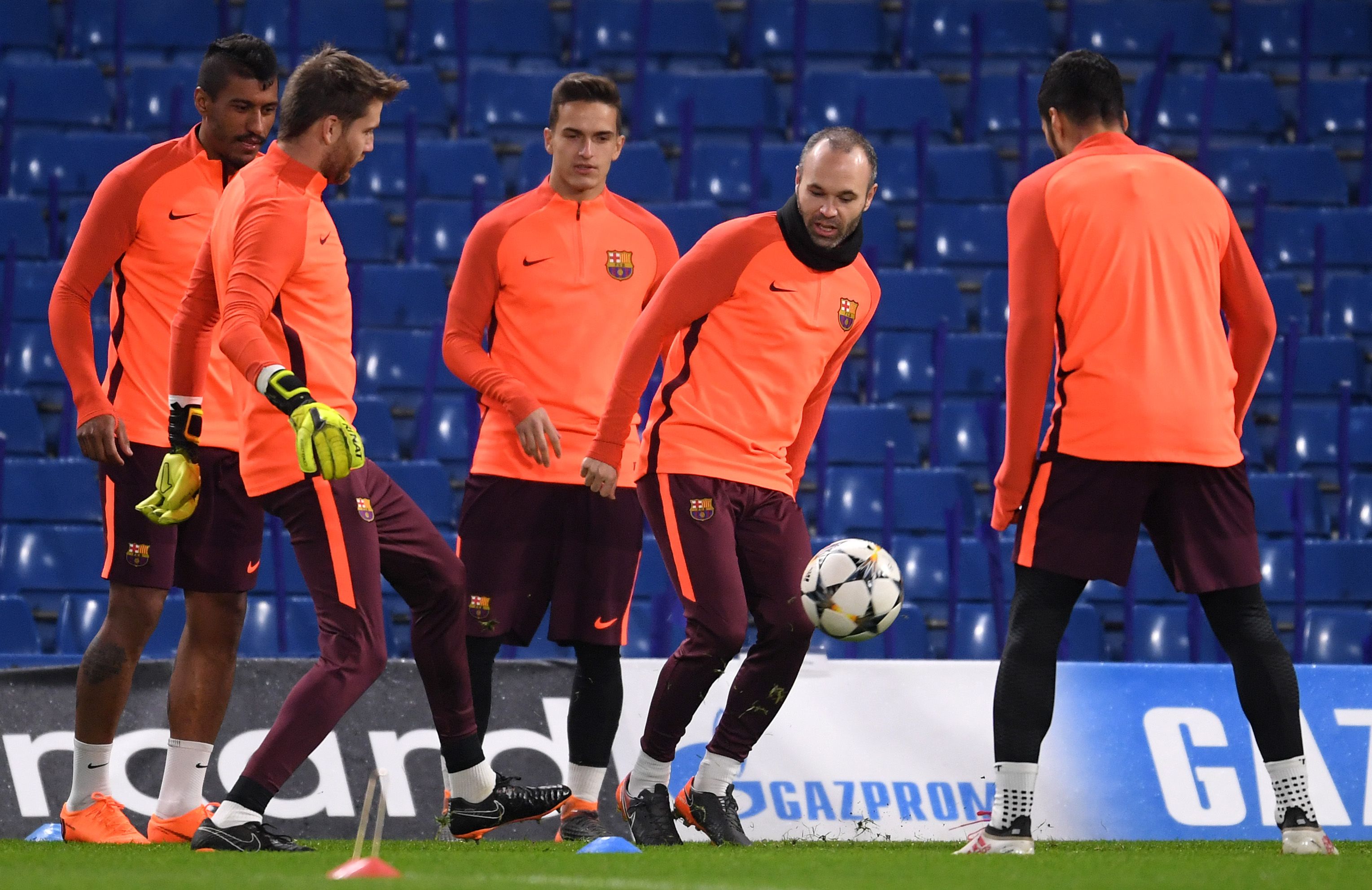 Andres Iniesta training
