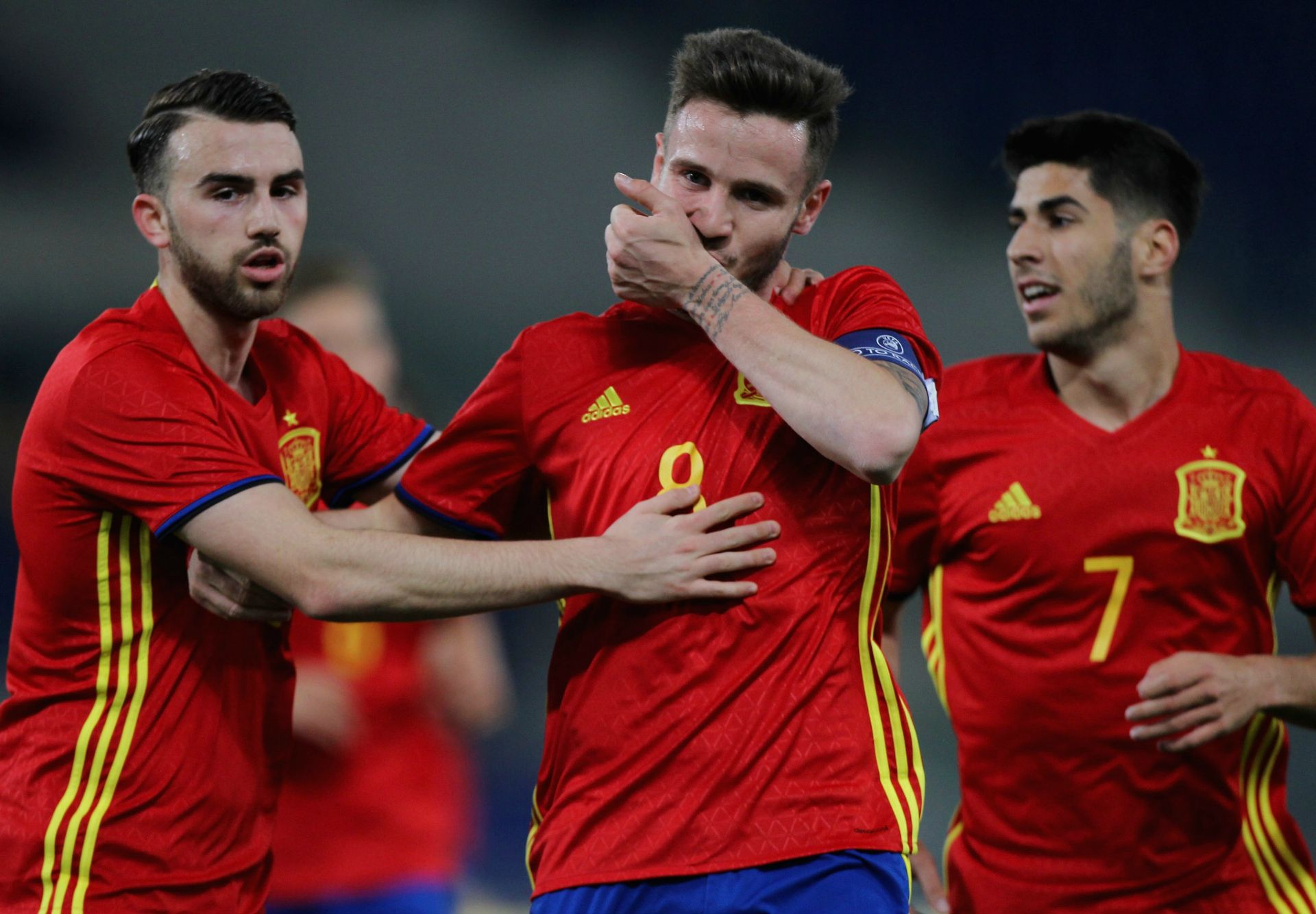 Niguez Saul Marco Asensio Borja Mayoral Italy U21 Spain U21 Youth Friendly 03272013