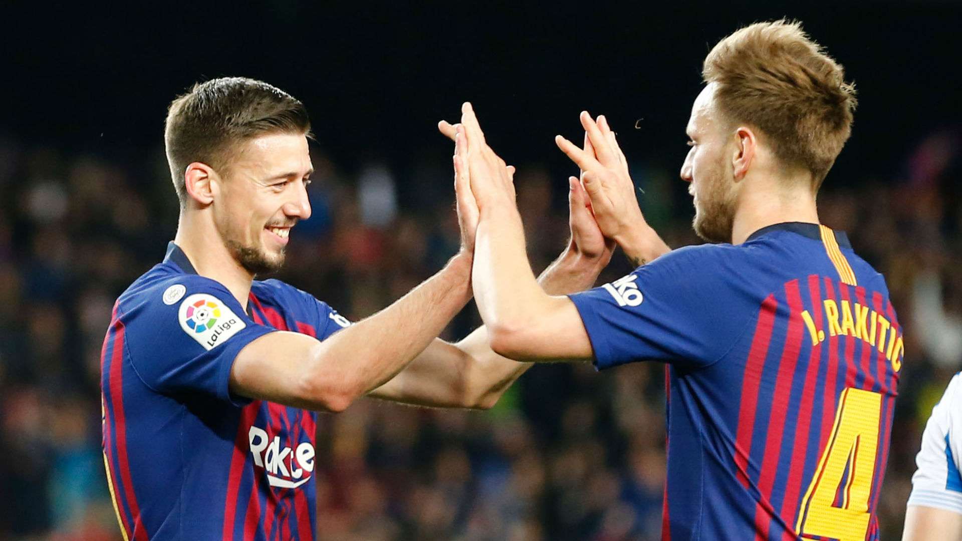 Clement Lenglet Ivan Rakitic Barcelona Real Sociedad