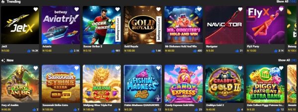 Betway Casino Games