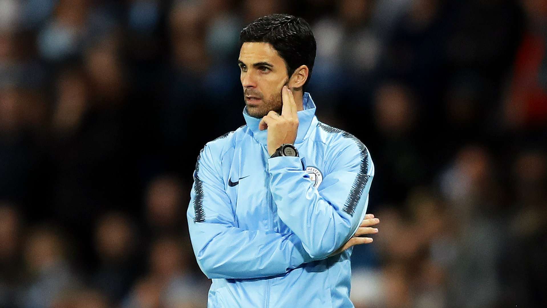 Mikel Arteta Manchester City Lyon Champions League 2018-19