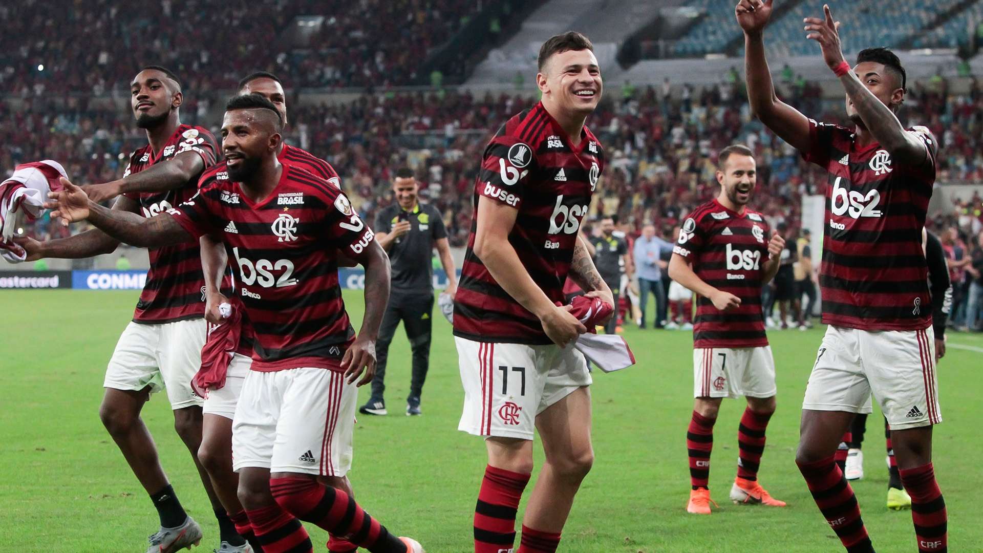 Comemoração Flamengo Emelec Libertadores 31072019