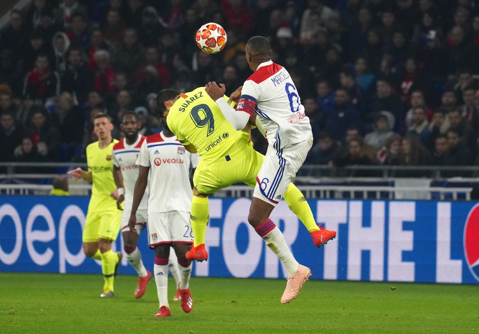 Marcelo e Suarez Lyon x Barcelona