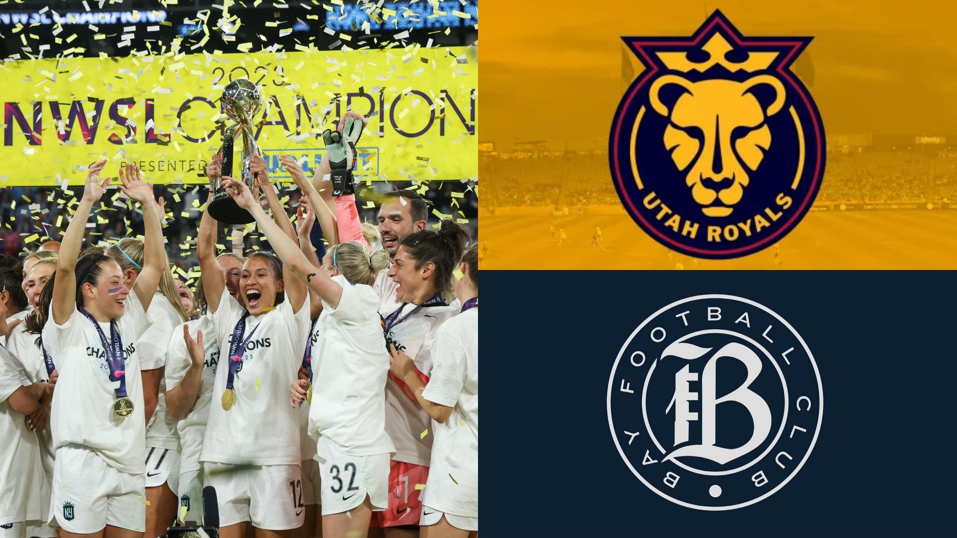 NWSL Utah Royals Bay FC composite