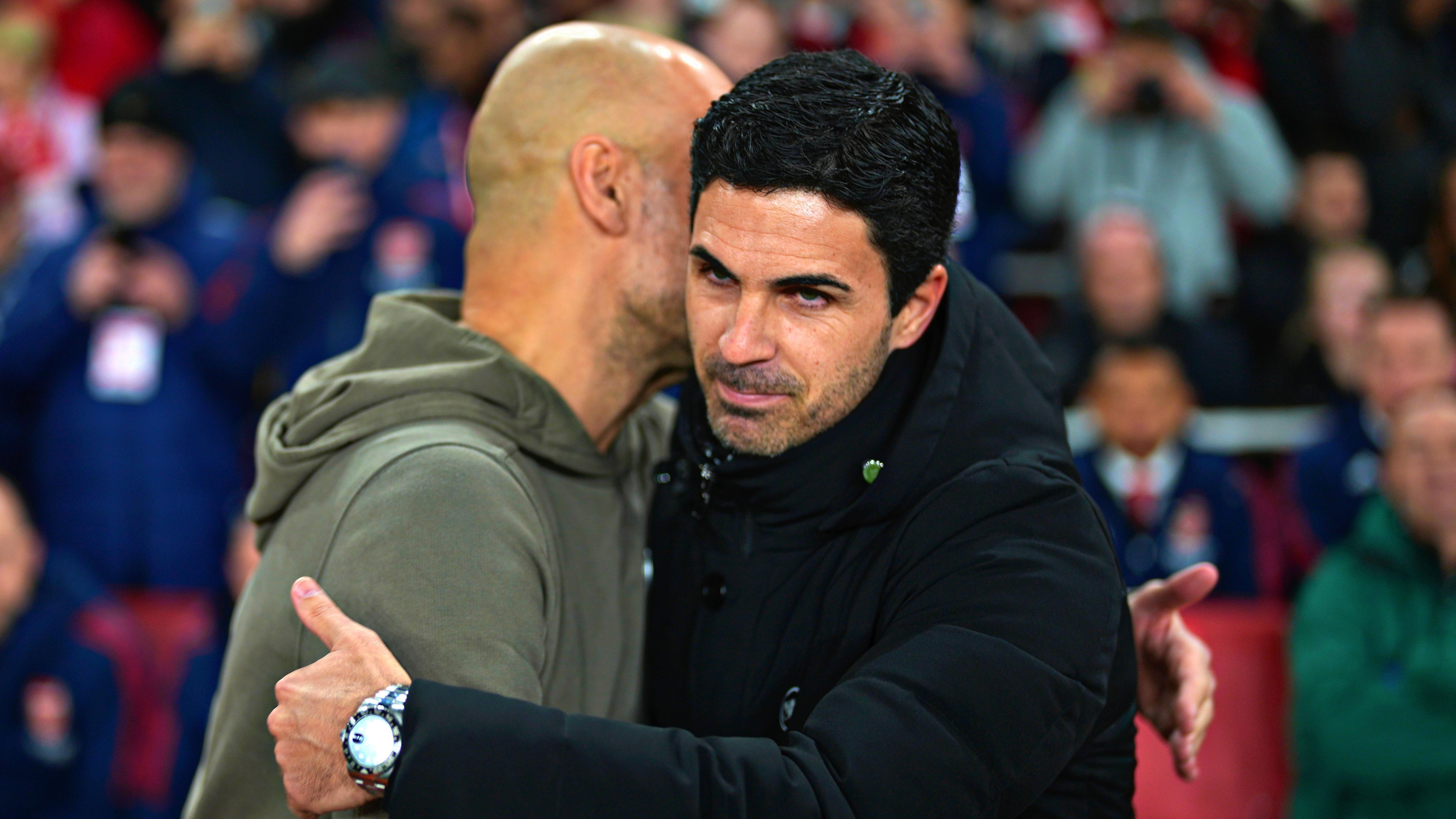 Pep Guardiola Mikel Arteta Arsenal Manchester City