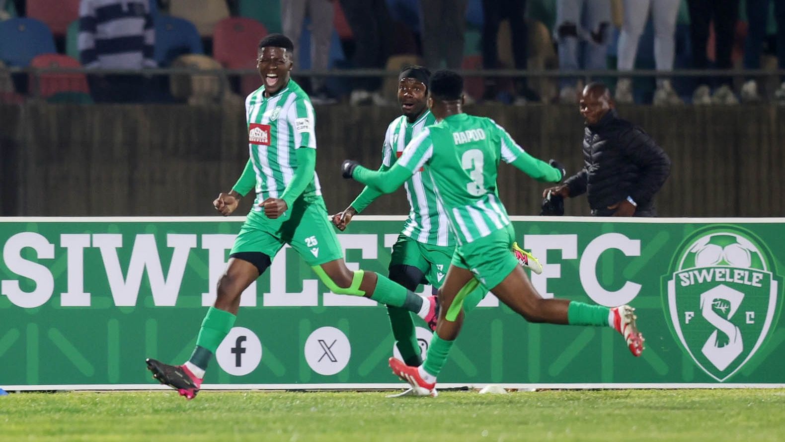 Siviwe Magidigidi of Siwelele FC celebrates goal