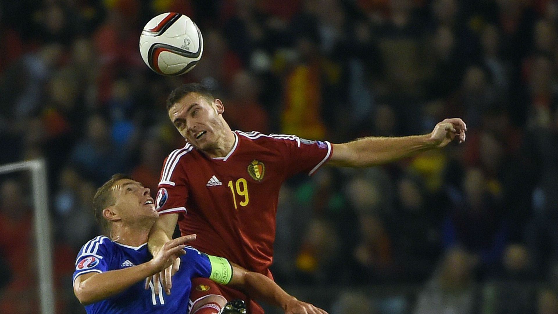 thomas vermaelen edin dzeko - belgium 3 bosnia 1 - euro 2016 qualifier - 03092015