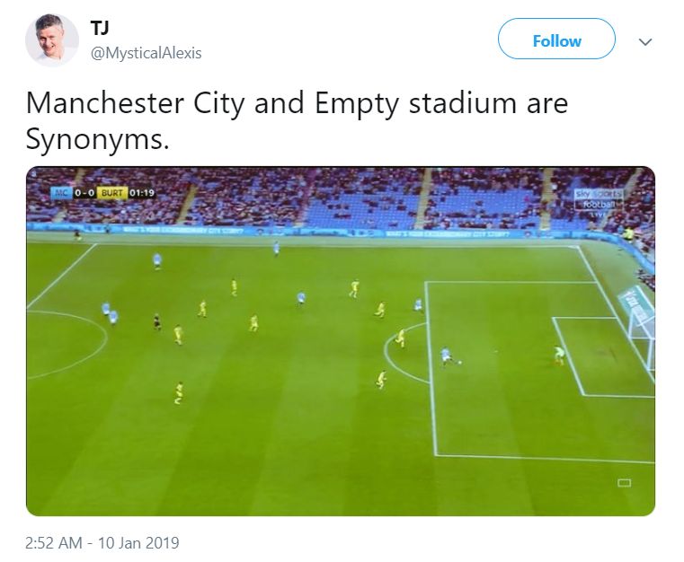 Man City reaction League Cup Burton