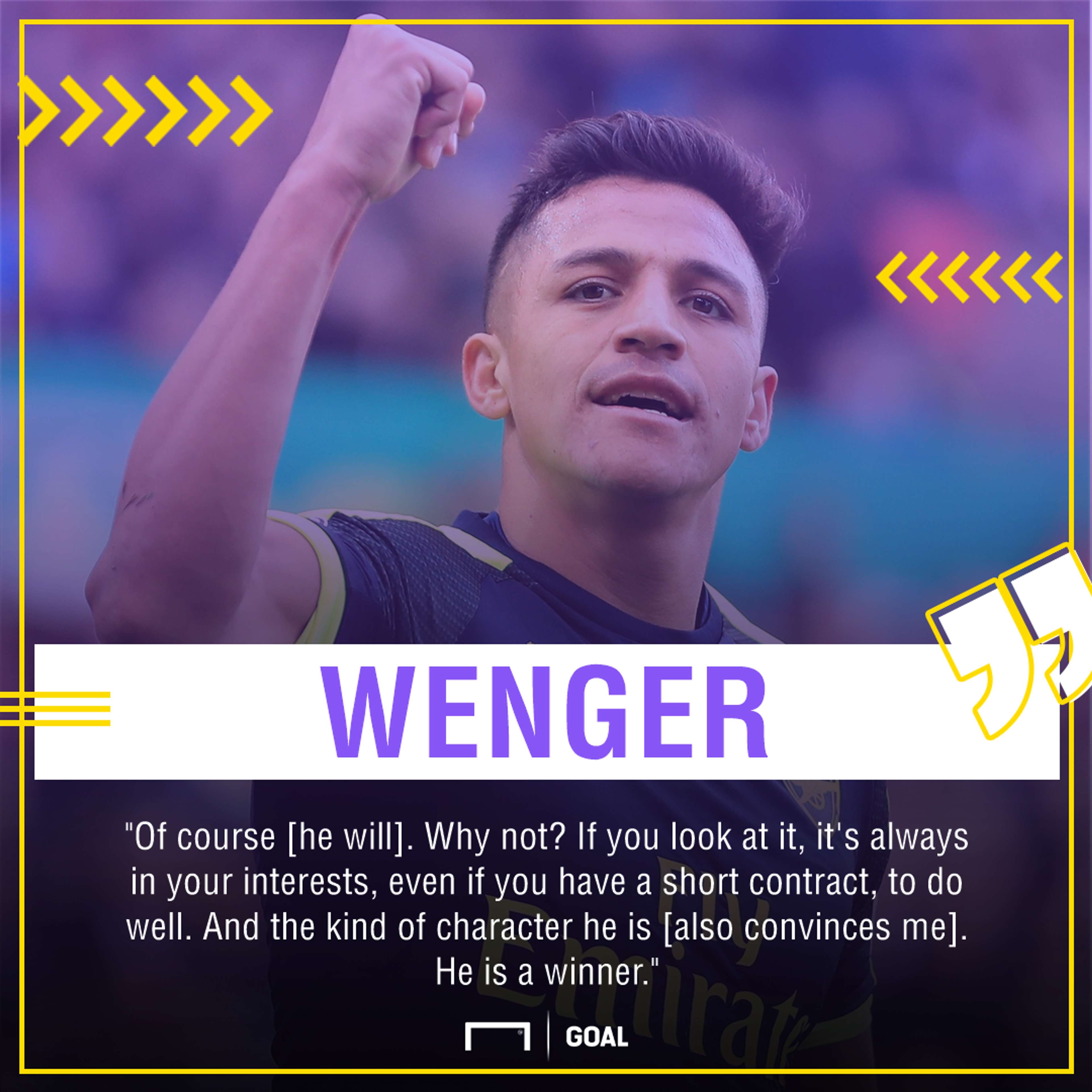 Alexis Sanchez Arsene Wenger Arsenal winner