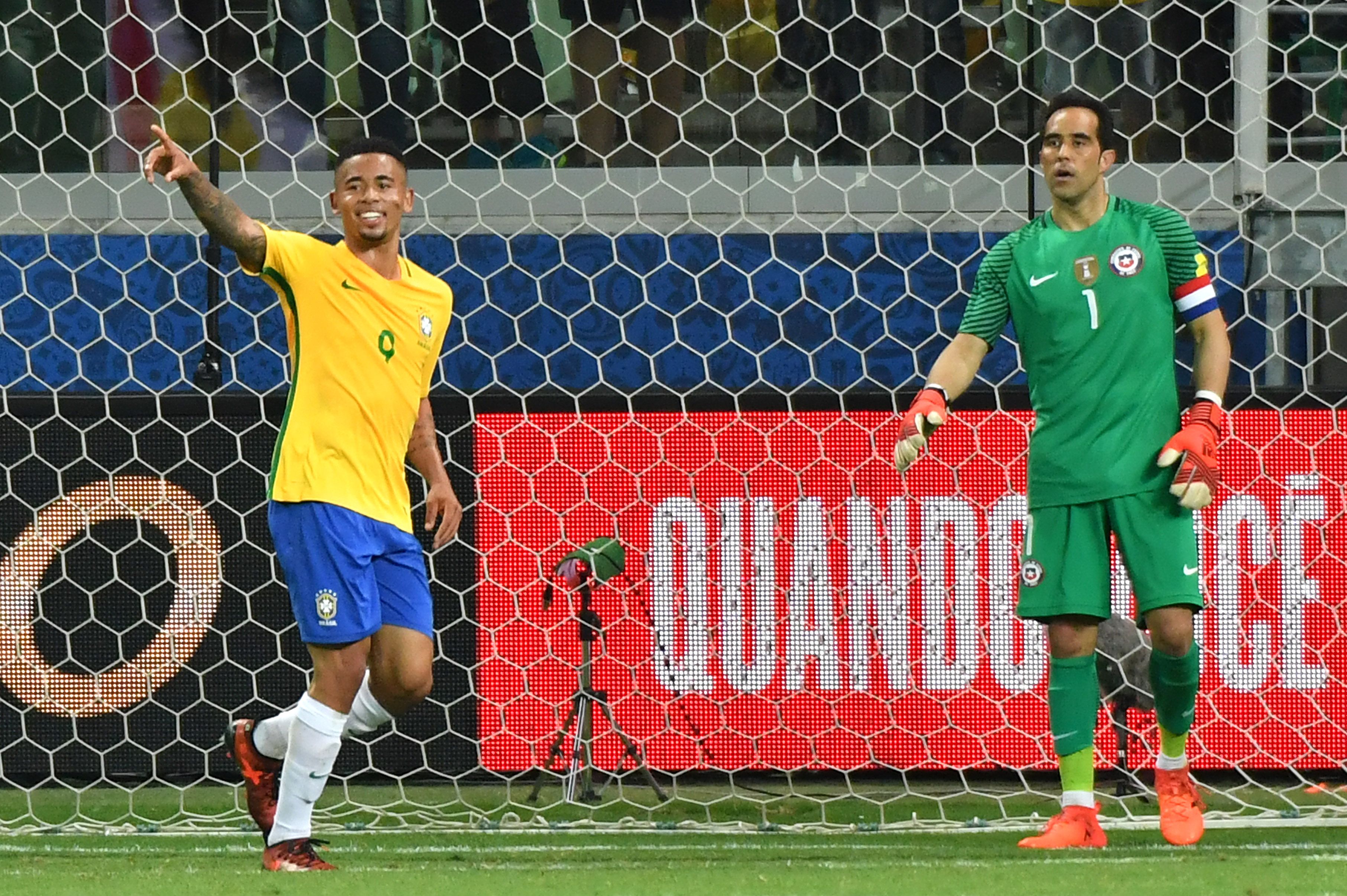 Gabriel Jesus Claudio Bravo Brazil Chile 2017