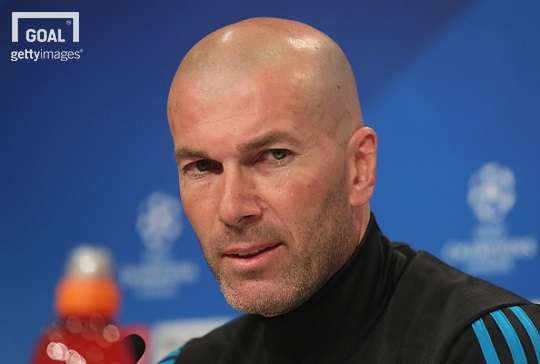 24일(현지시간) 2017-2018시즌 UEFA 챔피언스리그 준결승 1차전 바이에른 뮌헨과의 경기를 앞두고 기자회견에 참석한 레알 마드리드 지단 감독. 사진=게티이미지