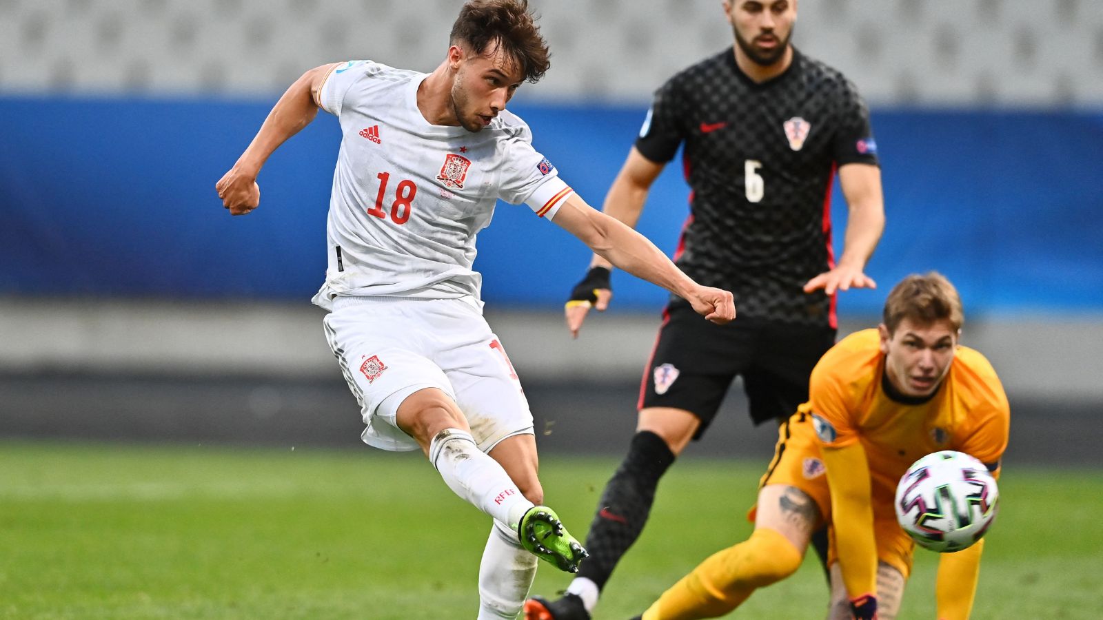 Javi Puado, España sub 21 vs. Croacia sub 21