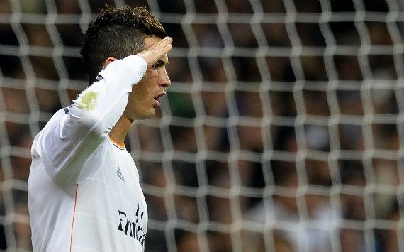 La Liga - Real Madrid - Sevilla - Cristiano Ronaldo celebrates to Blatter