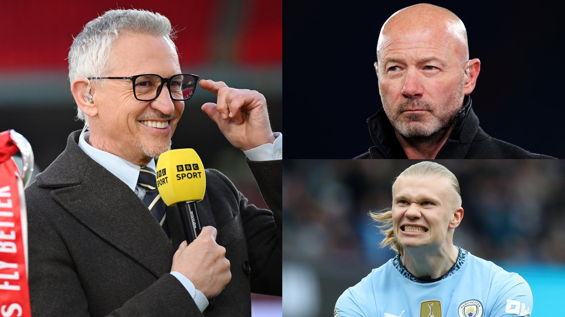 Gary Lineker Alan Shearer Erling Haaland