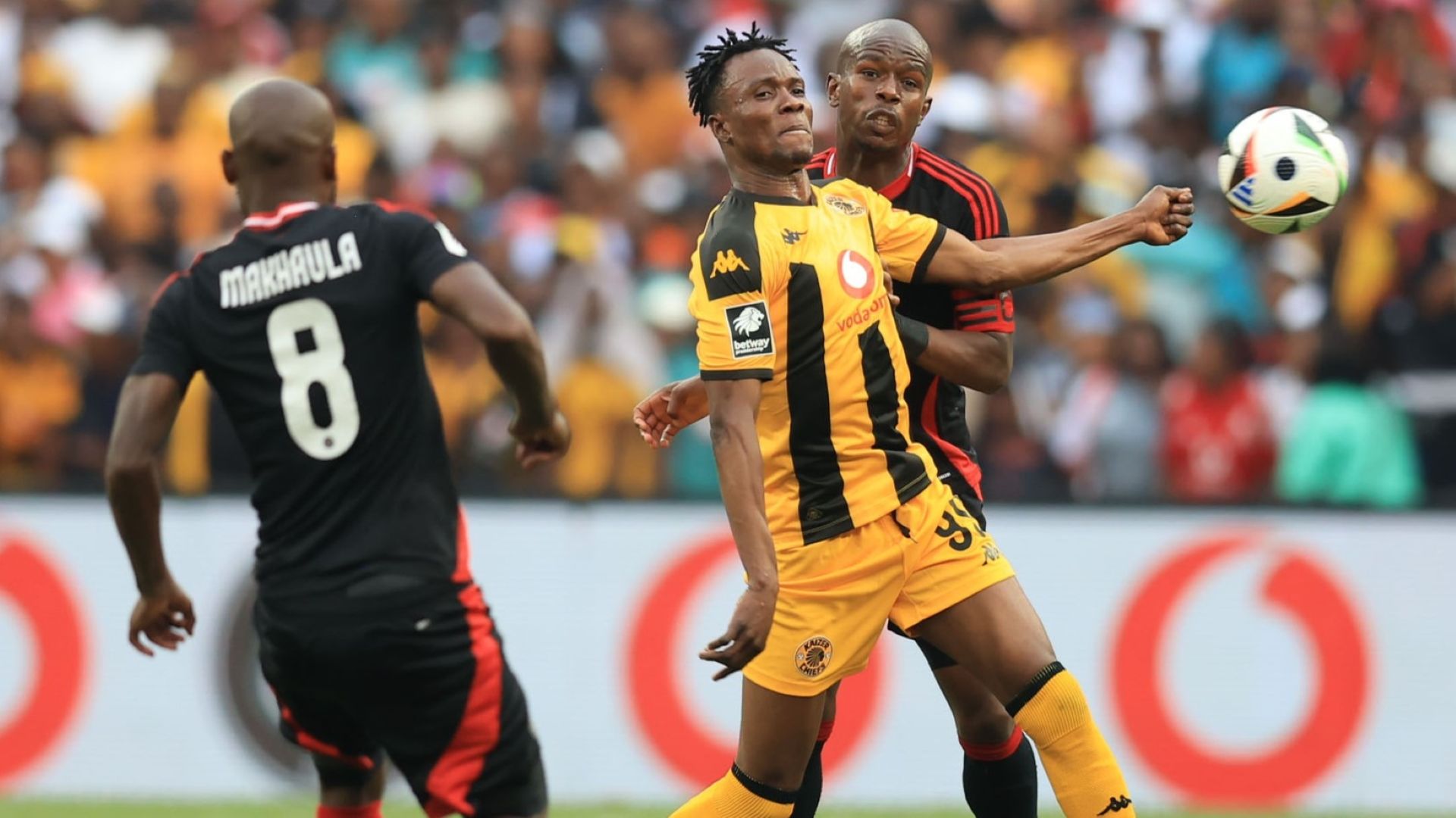 Glody Lilepo and Nkosinathi Sibisi, Kaizer Chiefs vs Orlando Pirates