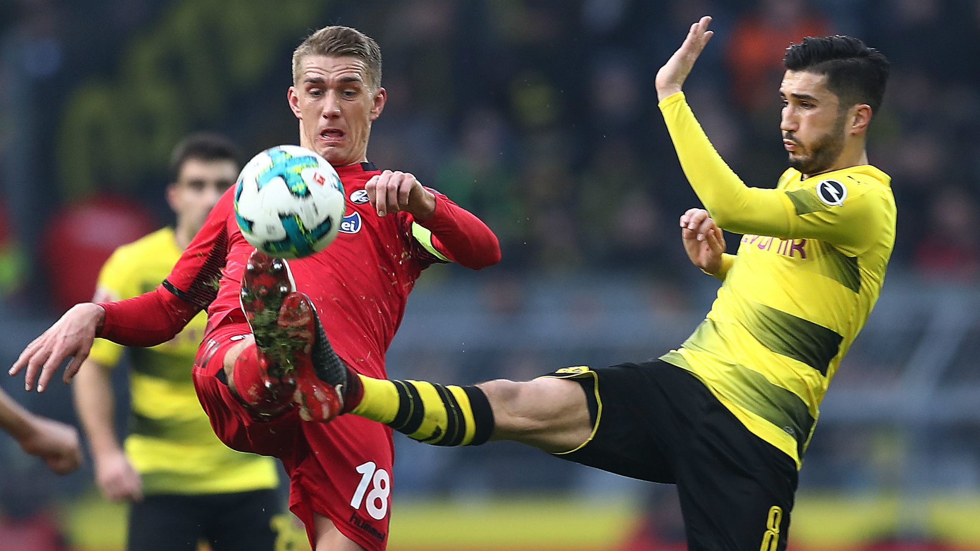 NILS PETERSEN FREIBURG NURI SAHIN BORUSSIA DORTMUND GERMAN BUNDESLIGA 27012018