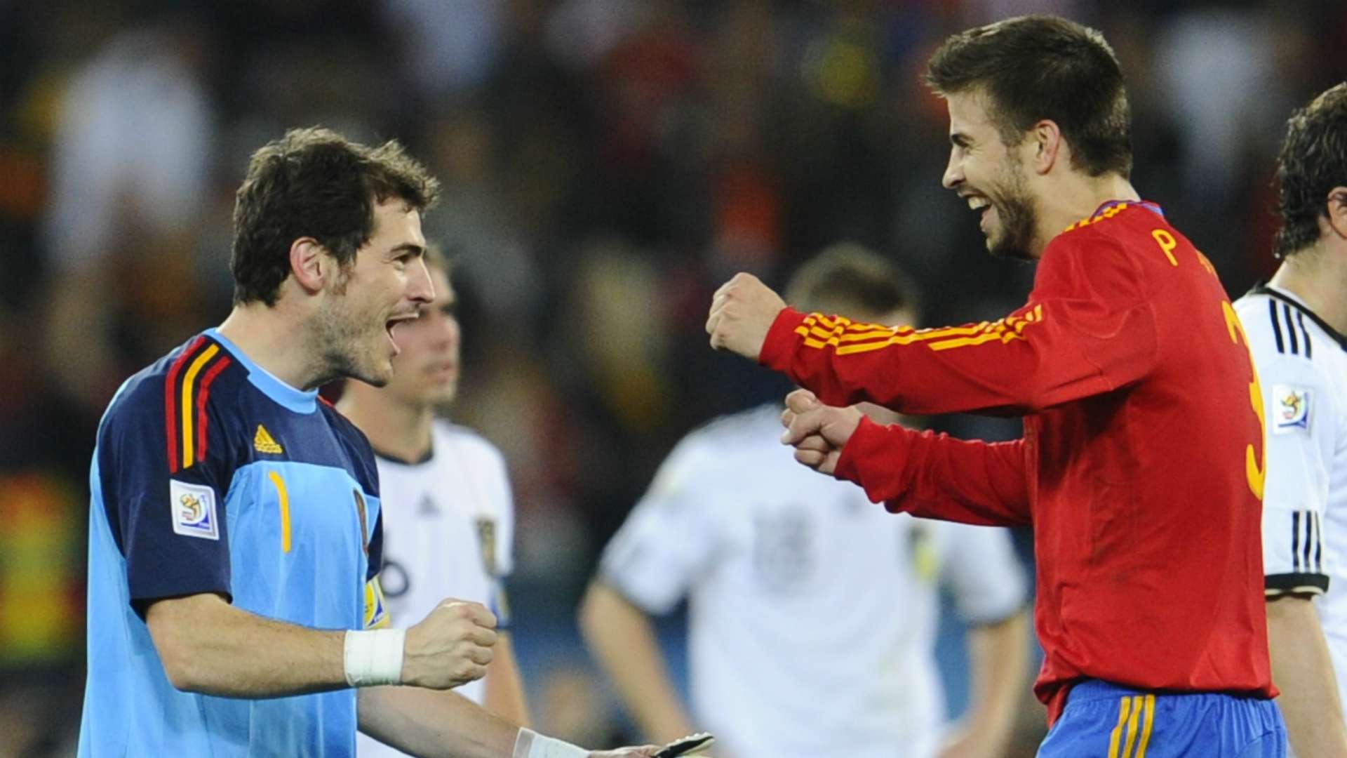Gerard Pique Iker Casillas Spain WC 2010