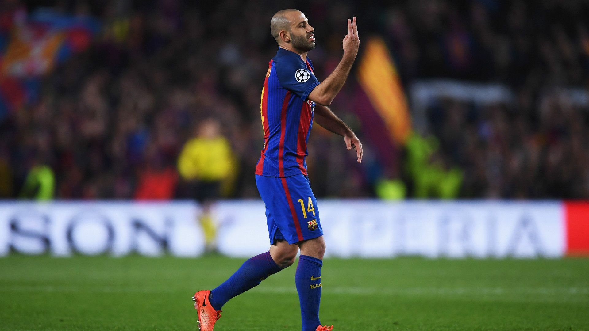 Javier Mascherano Barcelona PSG UEFA Champions League 08032016