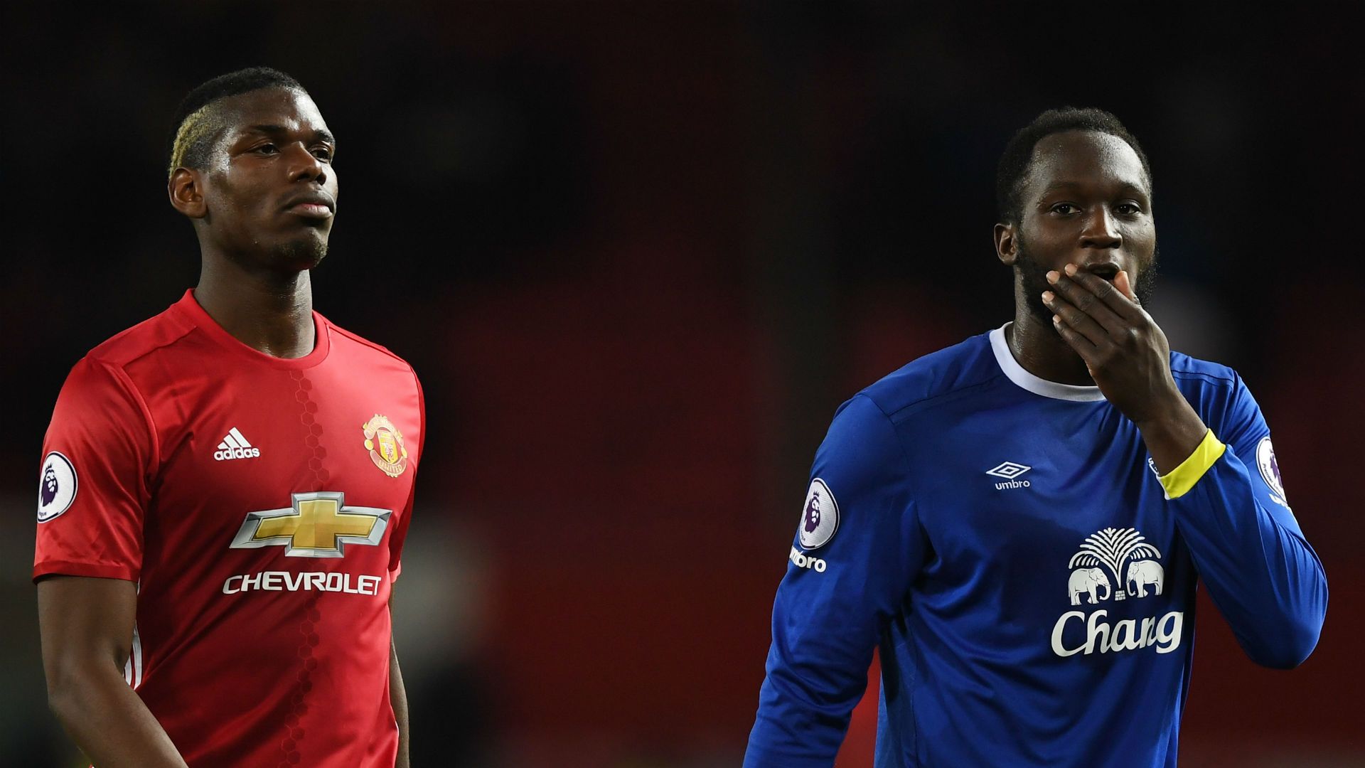 Paul Pogba Romelu Lukaku Manchester United Everton 04042017