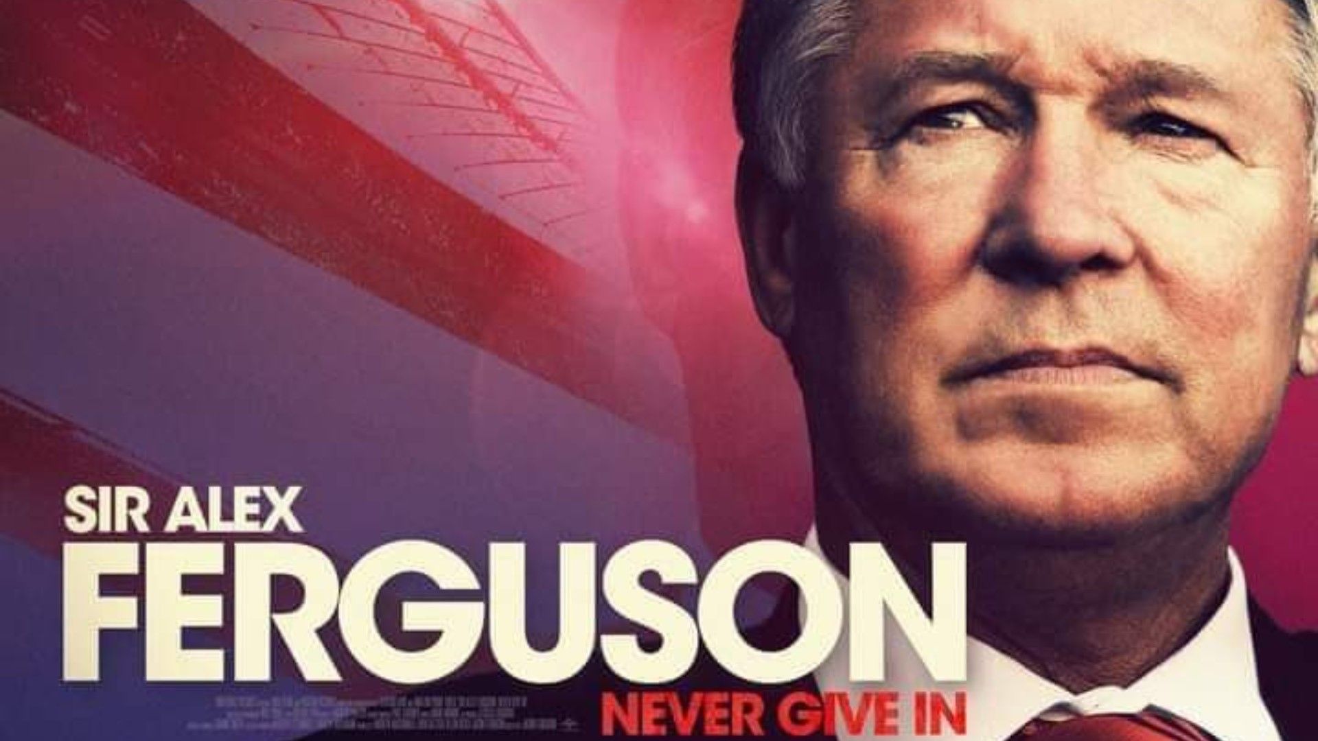 poster oficial de sir alex ferguson never give in