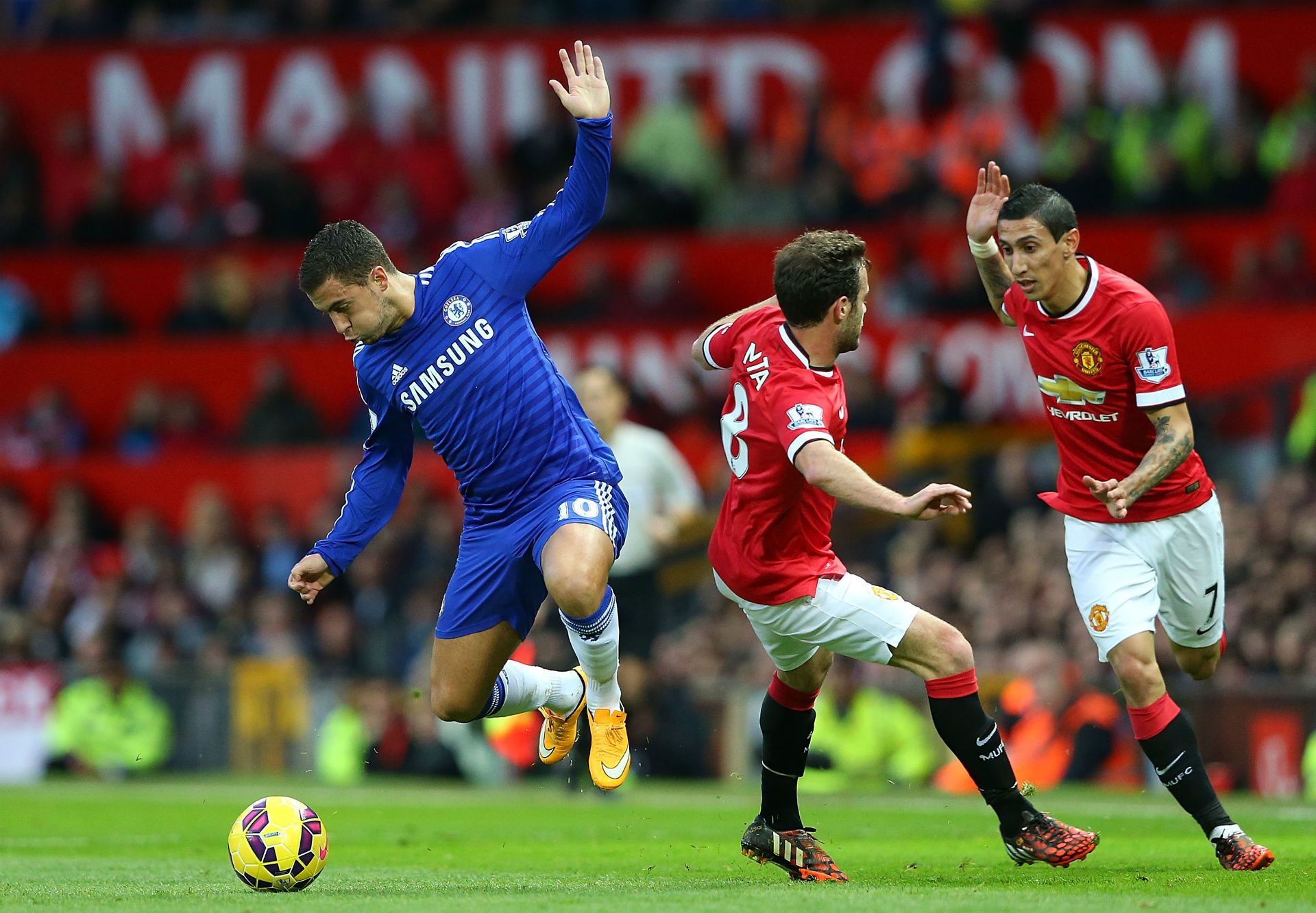 Eden Hazard Juan Mata Angel Di Maria | Manchester United Chelsea | 26102014