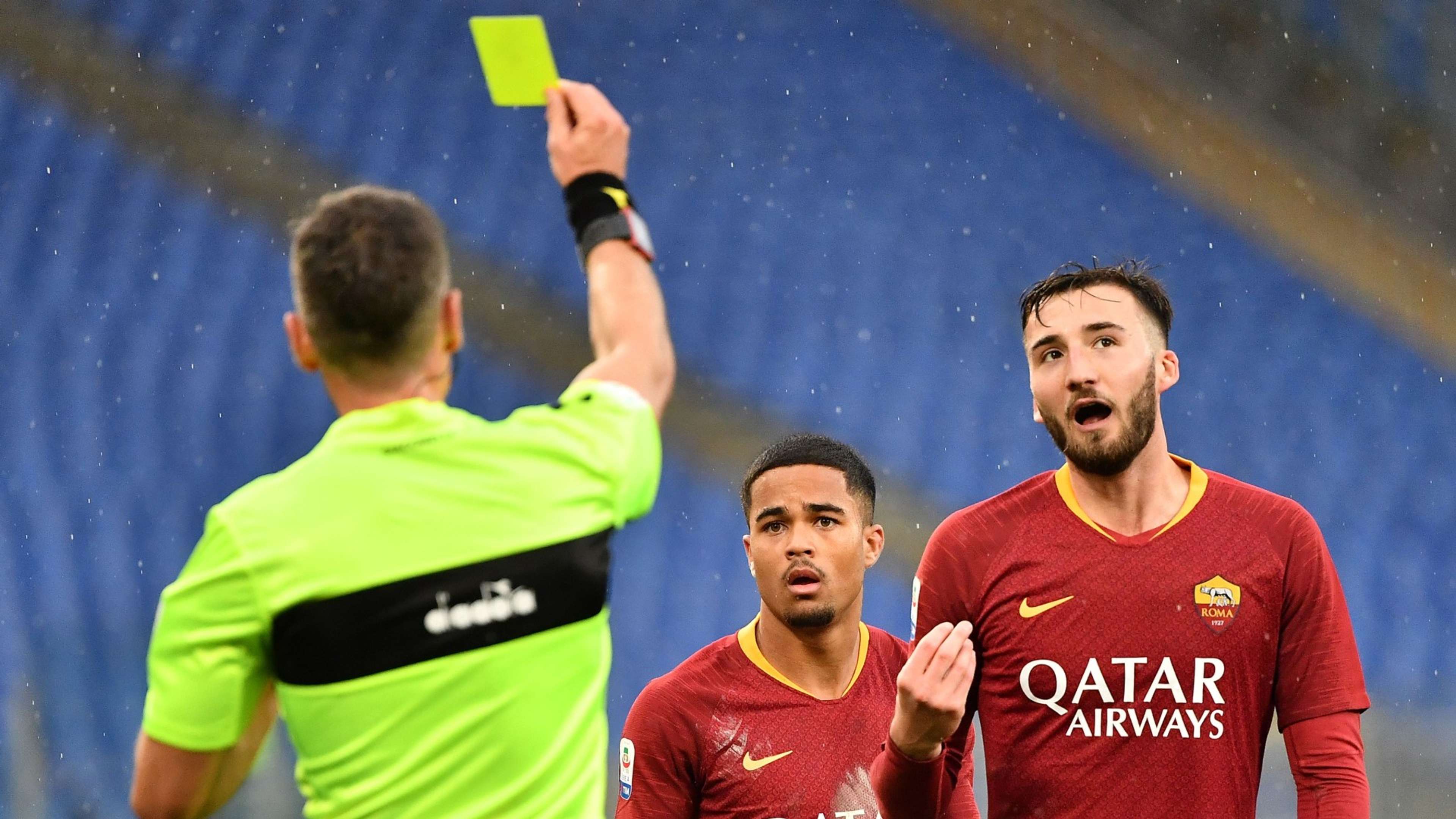 Cristante yellow card Serie A Roma