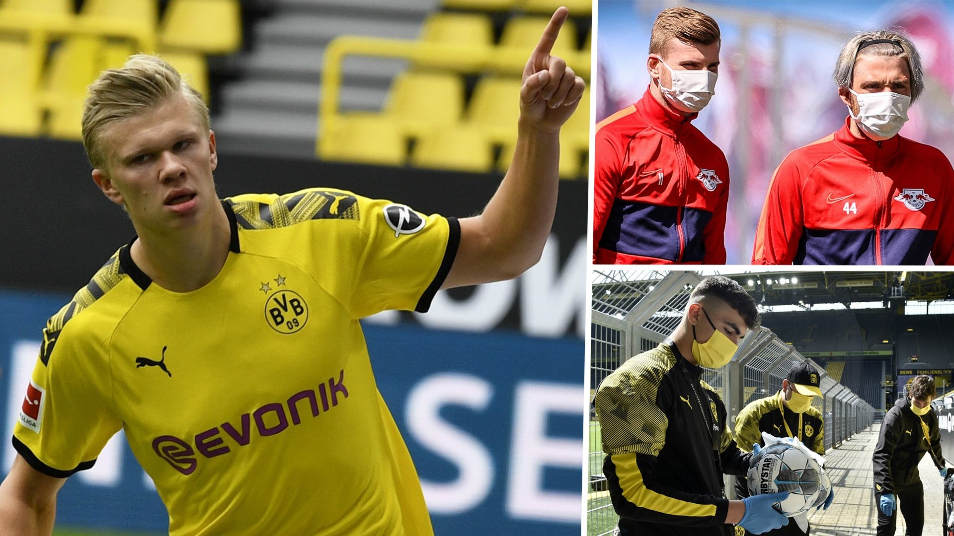 Erling Haaland Timo Werner Kevin Kampl Dortmund RB Leipzig Ballboy Bundesliga