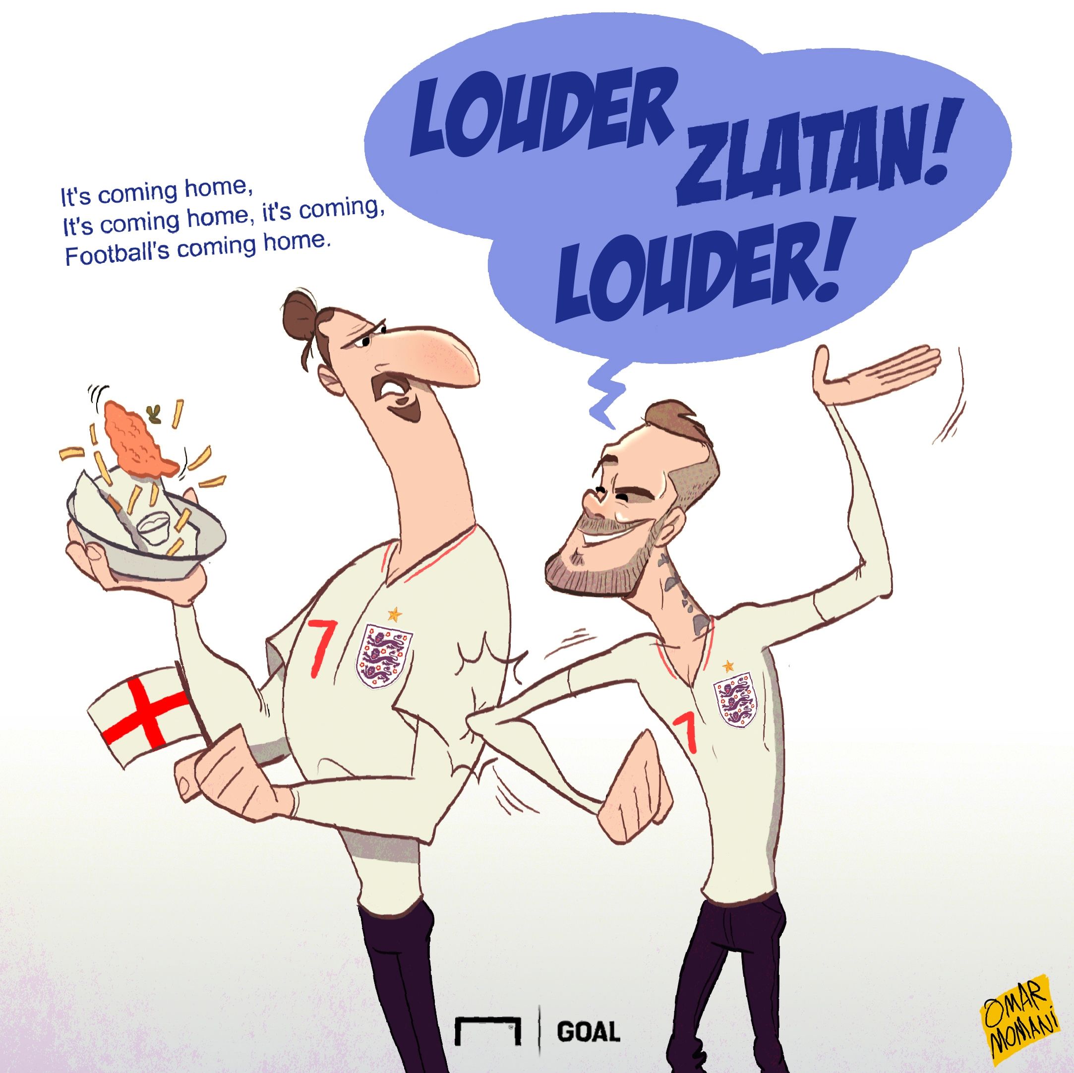 Zlatan Ibrahimovic David Beckham Cartoon