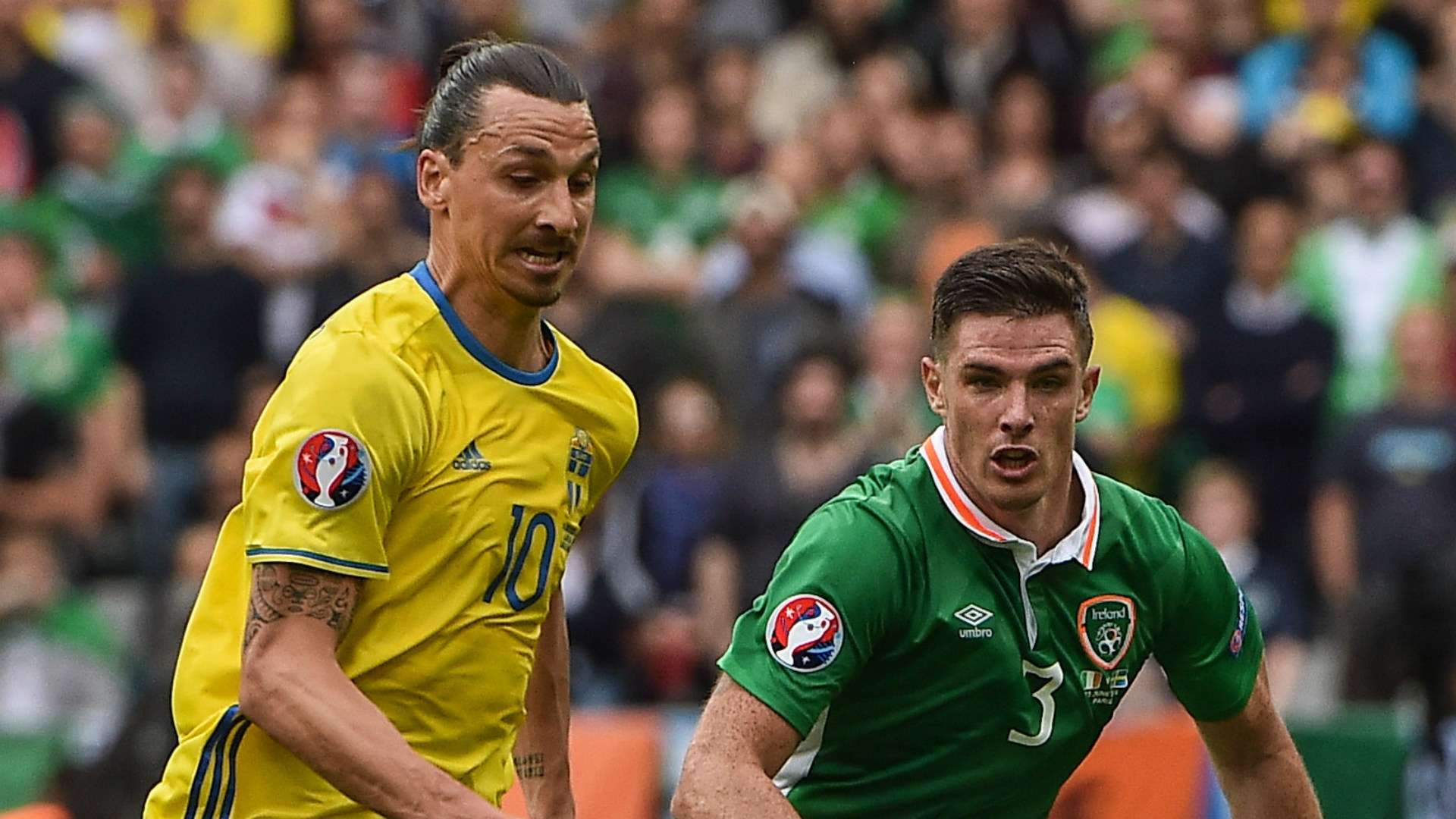 Zlatan Ibrahimovic Sweden Ciaran Clark Republic of Ireland 13062016