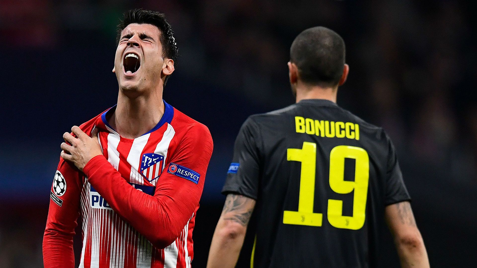 Morata Chiellini Atlético de Madrid Juventus Champions League