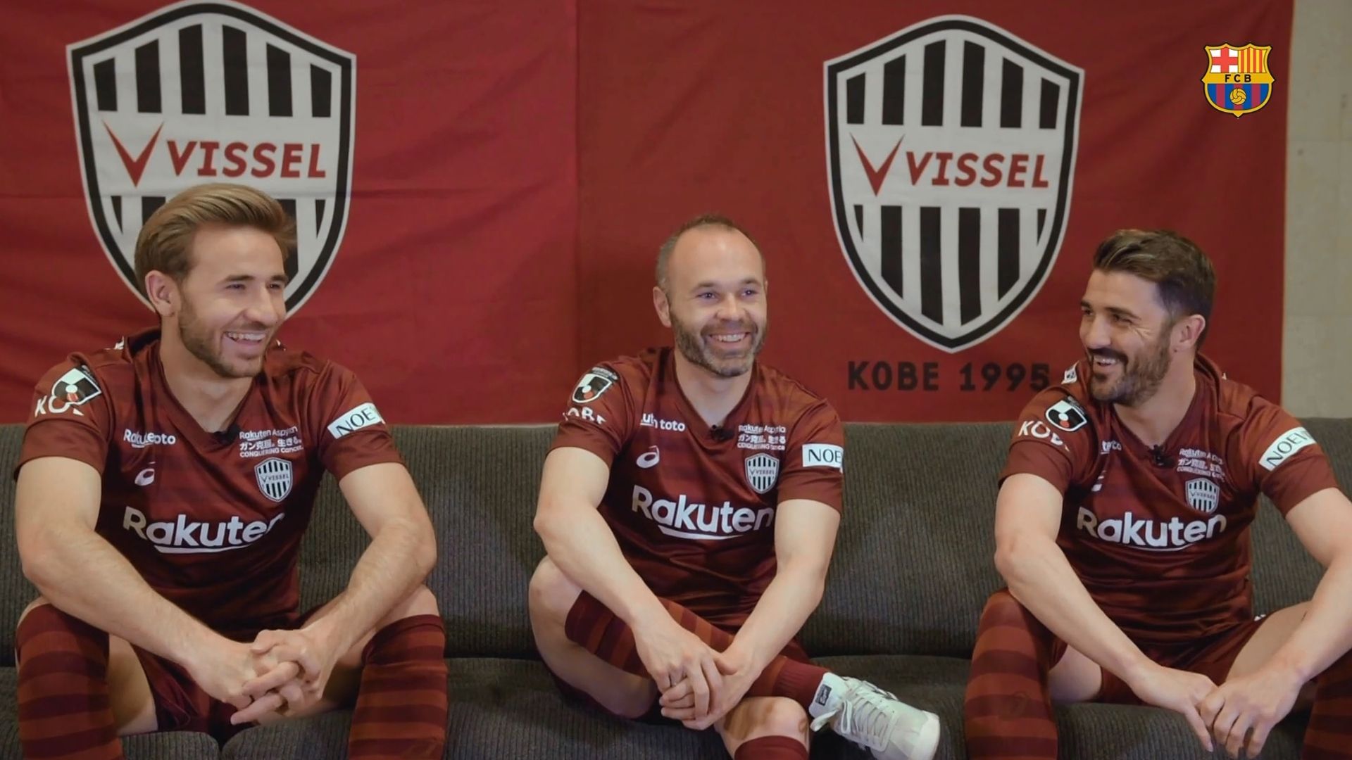 Sergi Samper Andres Iniesta David Villa Vissel Kobe 2019