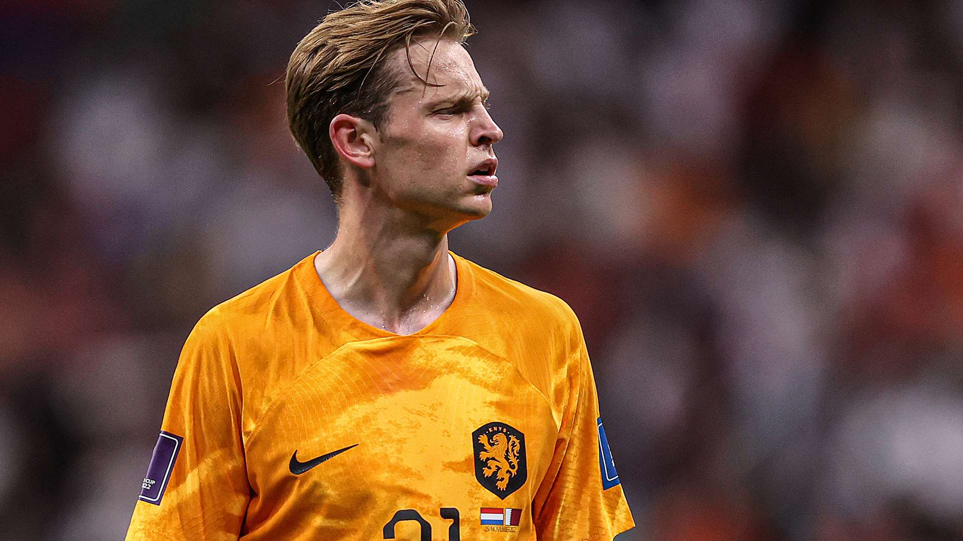 Frenkie de Jong Netherlands World Cup confused face
