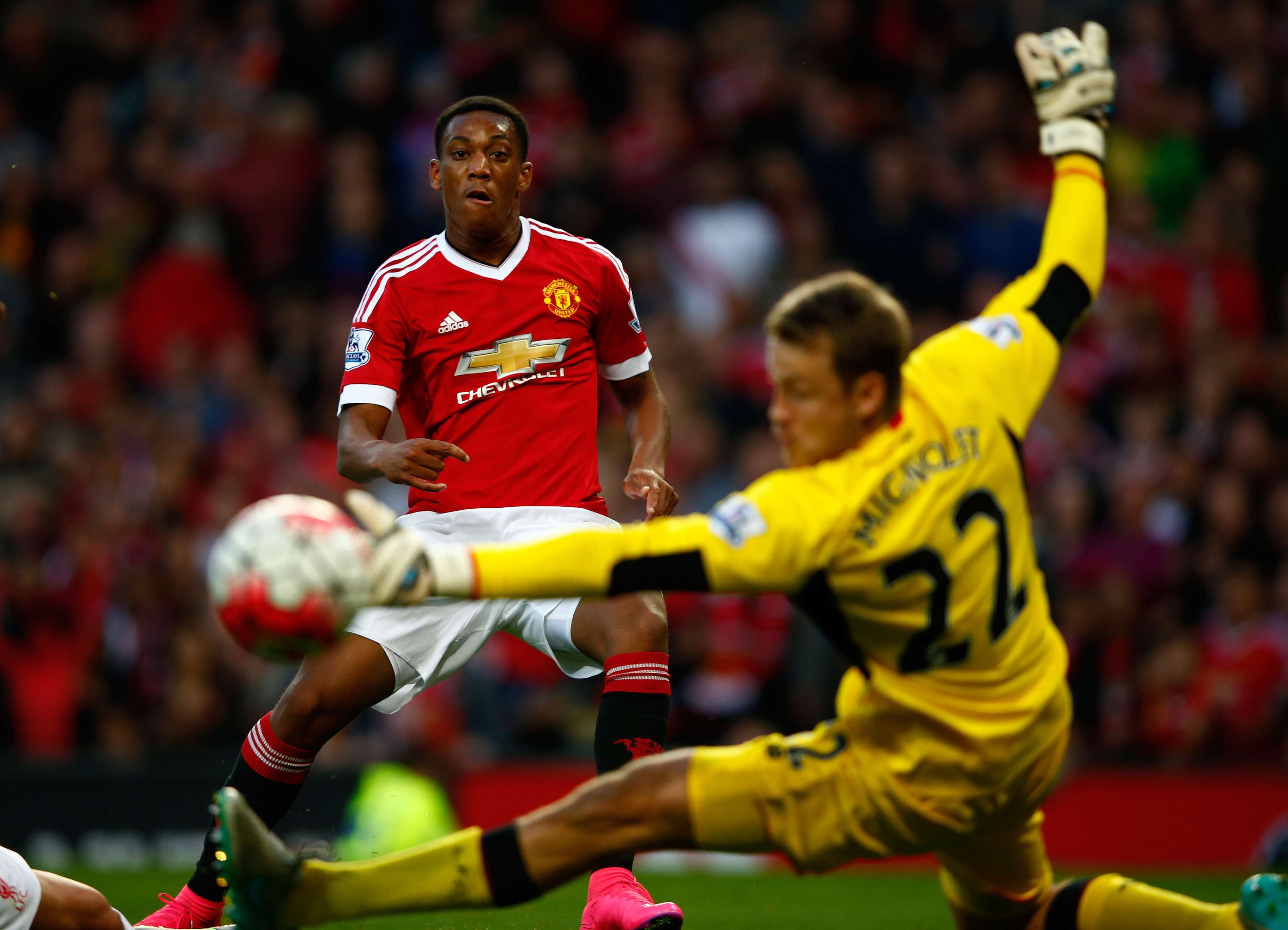 Anthony Martial Premier League Manchester United v Liverpool 120915