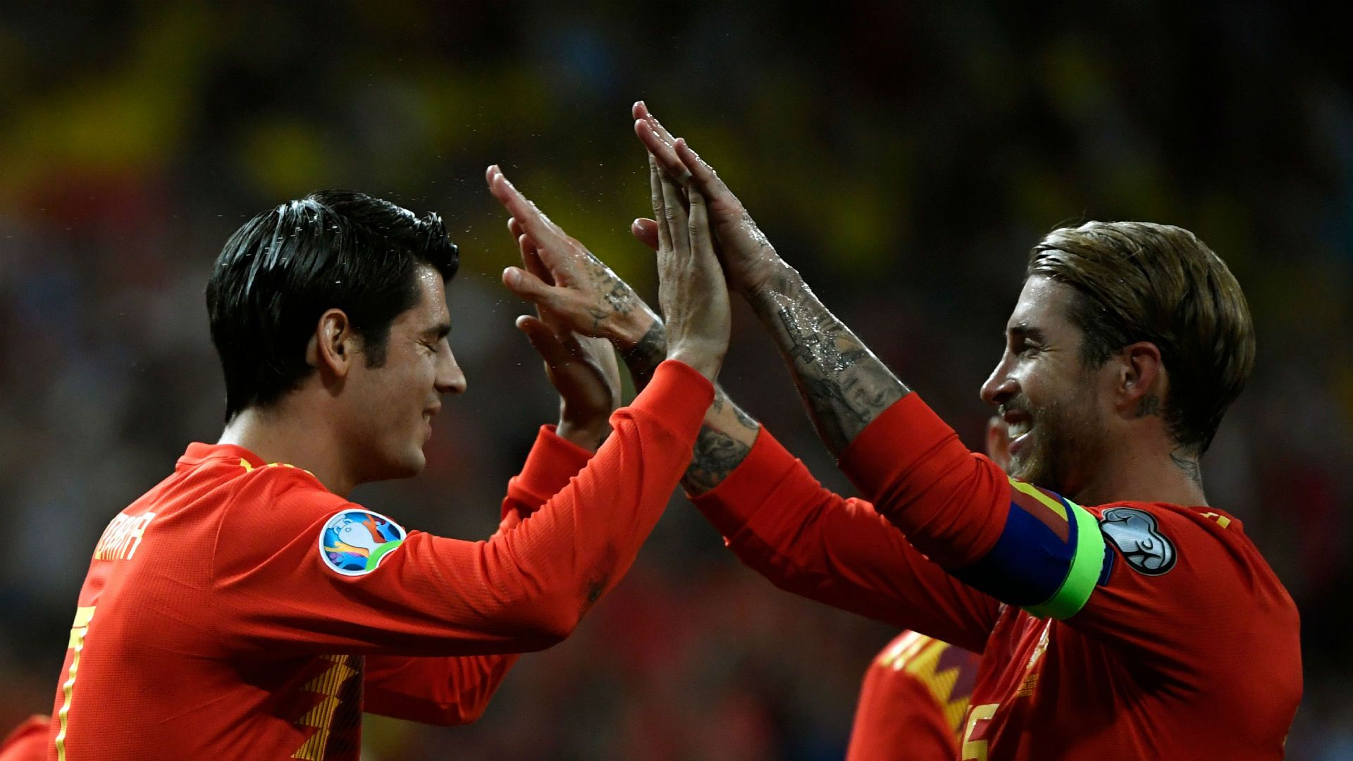 Alvaro Morata Sergio Ramos Spain Sweden