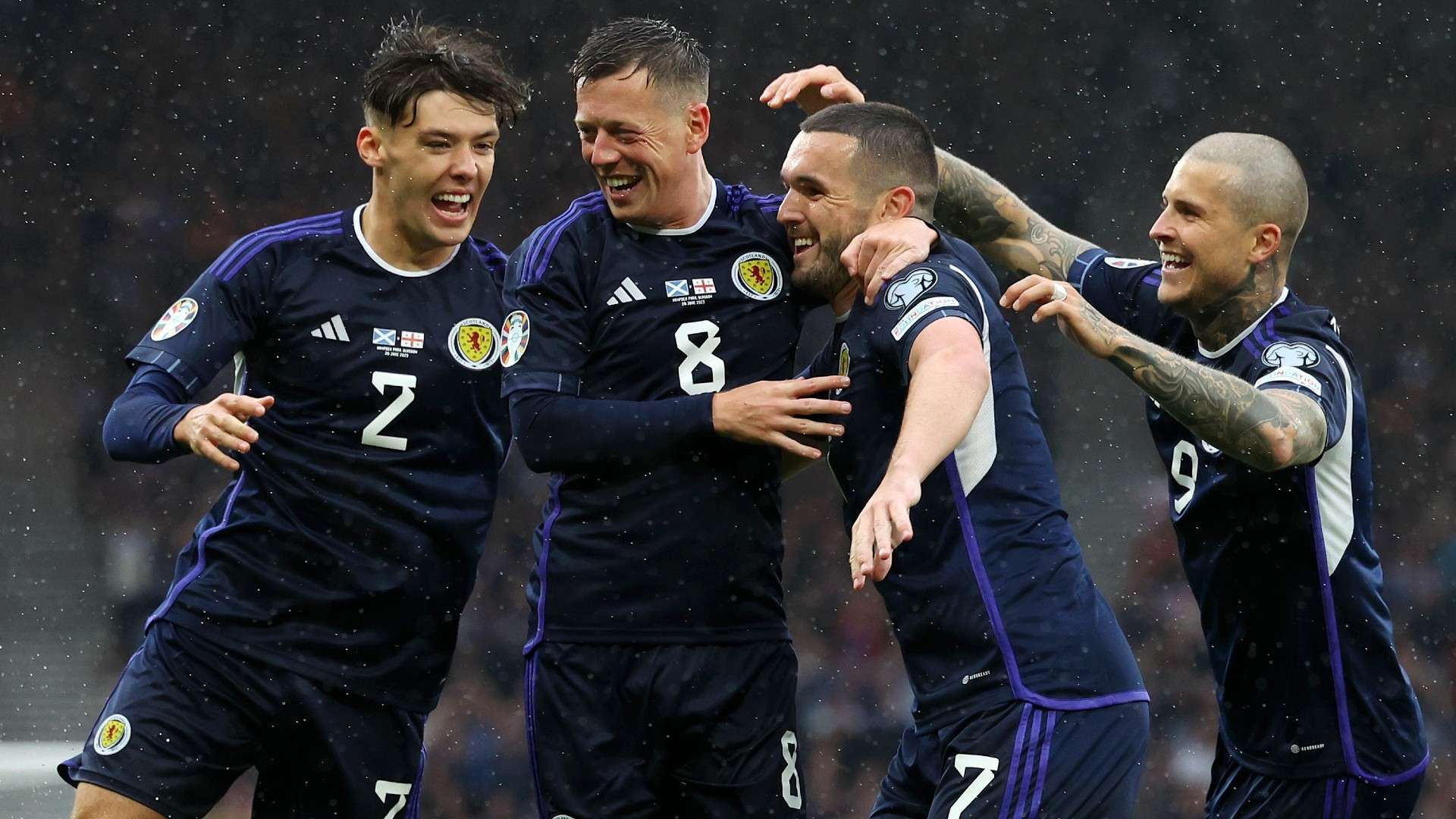 Scotland celebrate vs Georgia