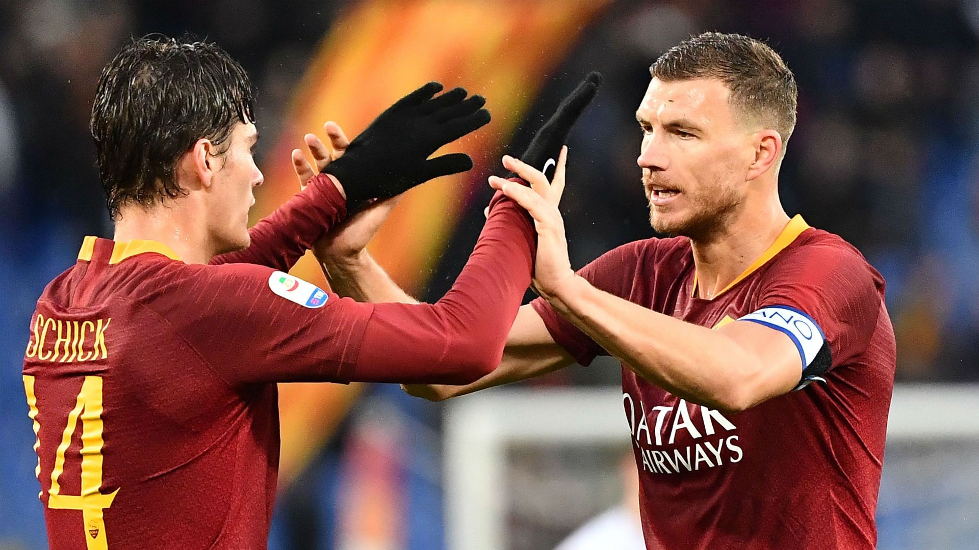 Patrick Schick Edin Dzeko Roma