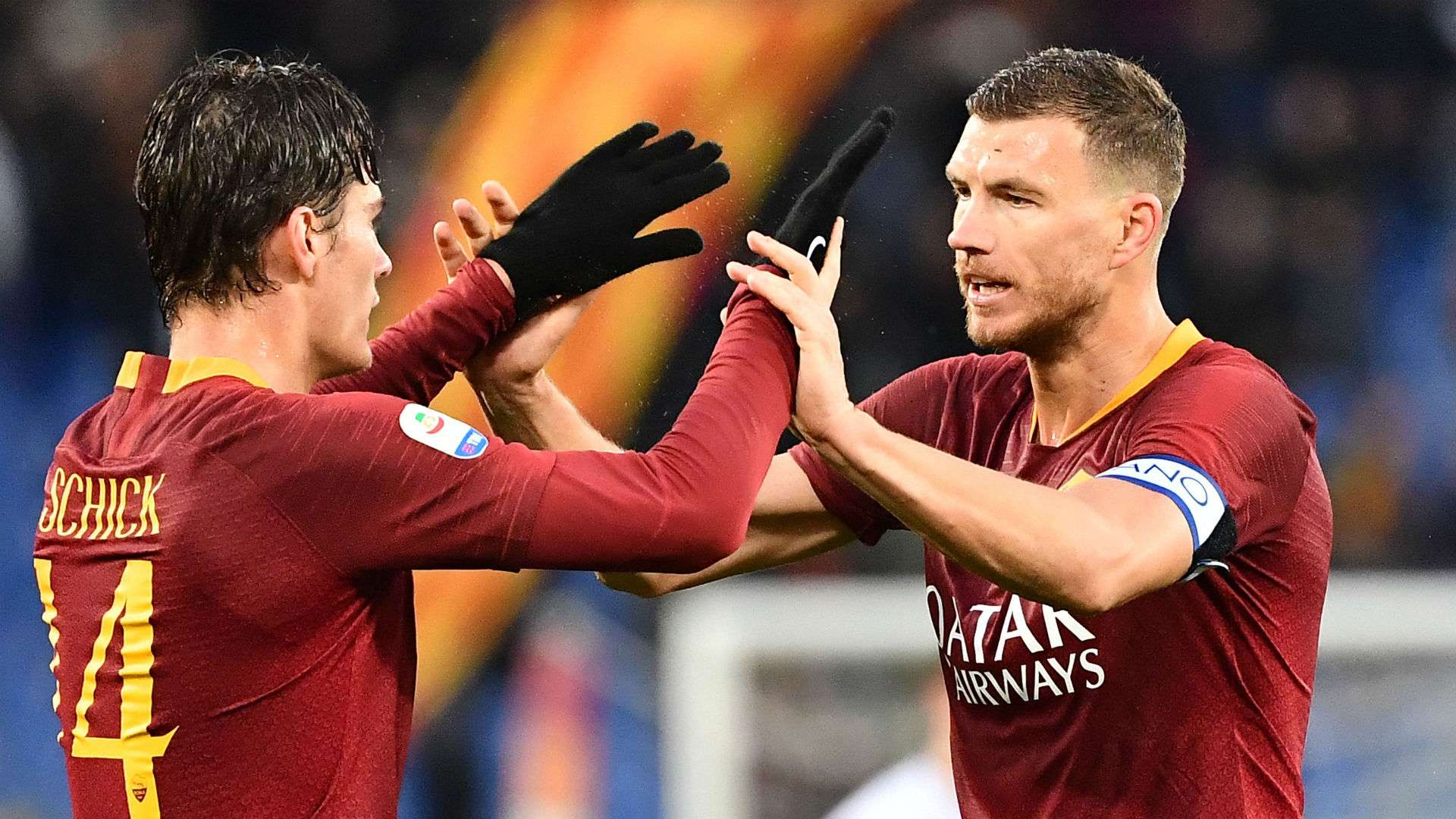 Patrick Schick Edin Dzeko Roma