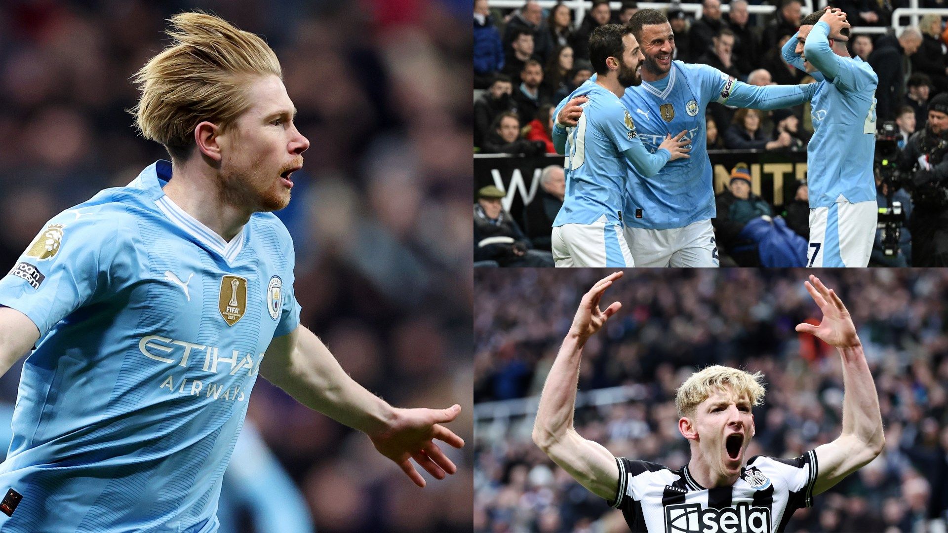 Man City Newcastle De Bruyne Gordon