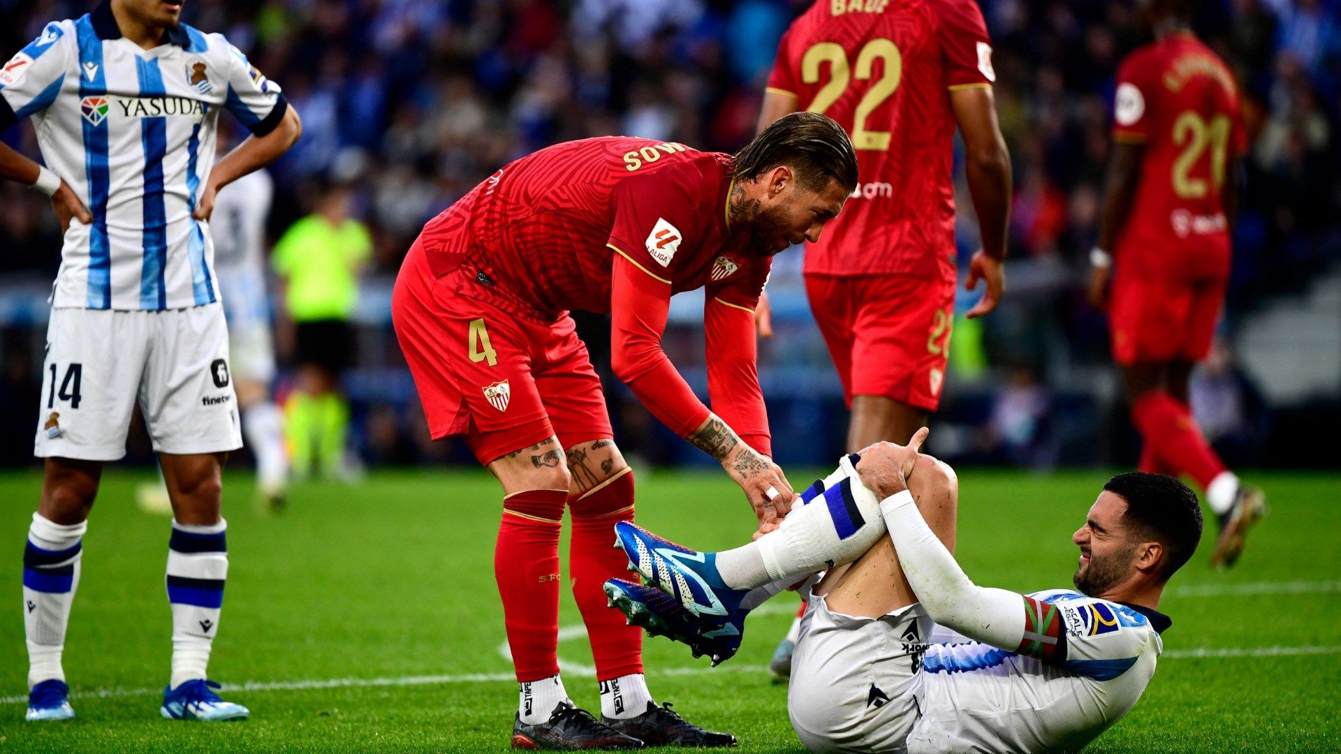 Sergio Ramos Sevilla 2023-24 red card 2