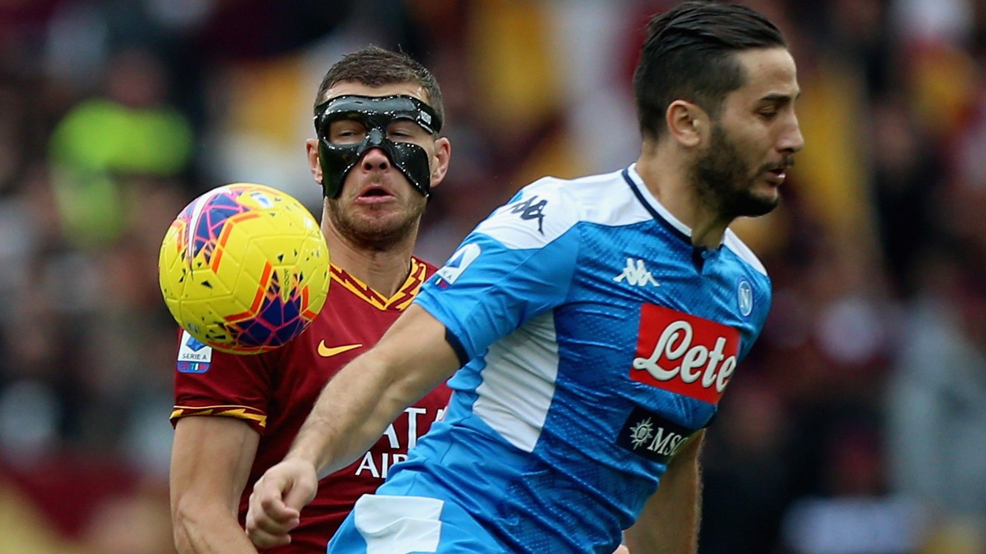 Dzeko Manolas Napoli Roma